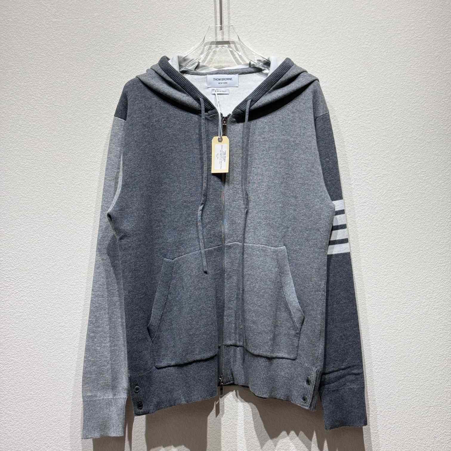 Thom Browne 4-Bar Hooded Sweatshirt - DesignerGu