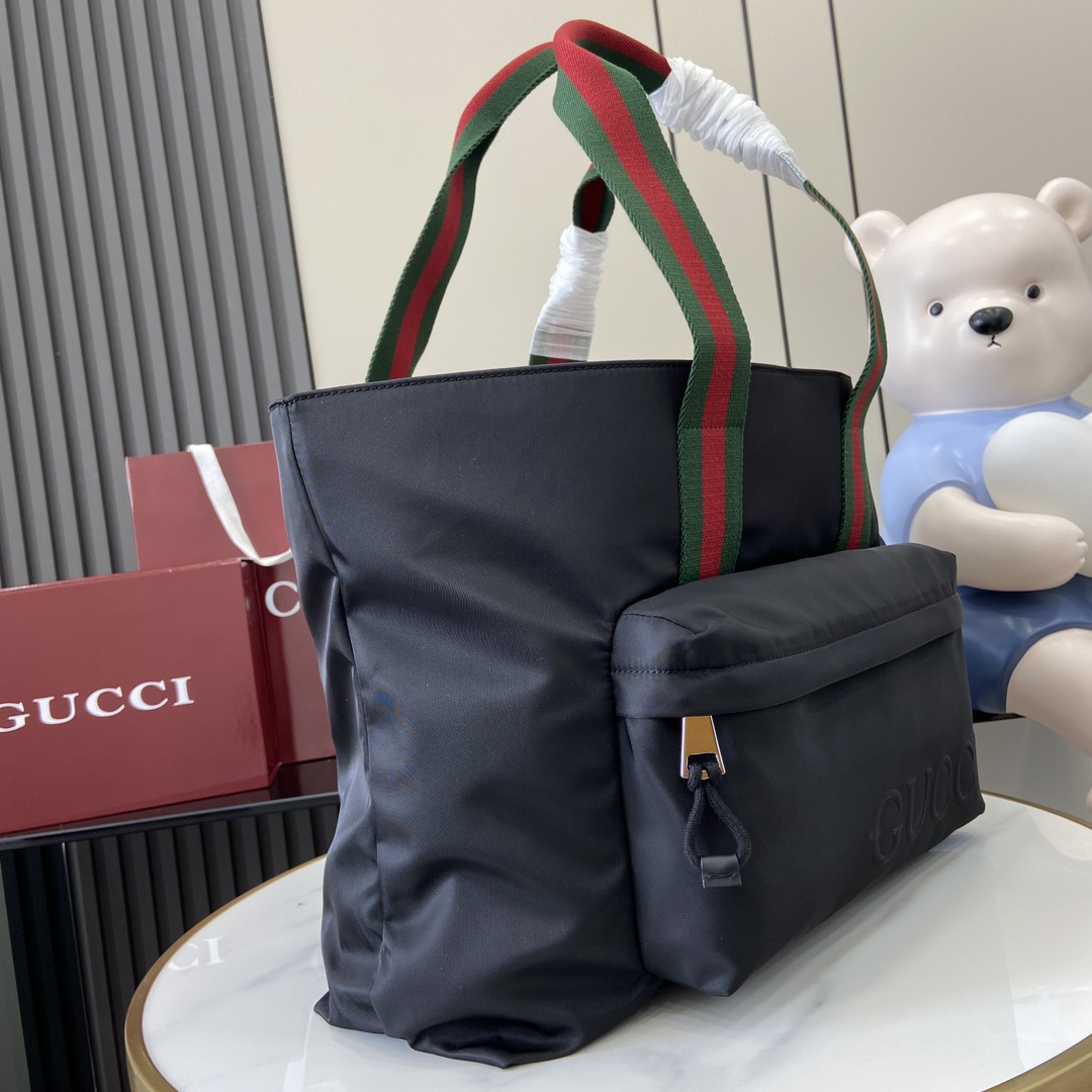 Gucci Large Tote Bag With Gucci Logo - DesignerGu