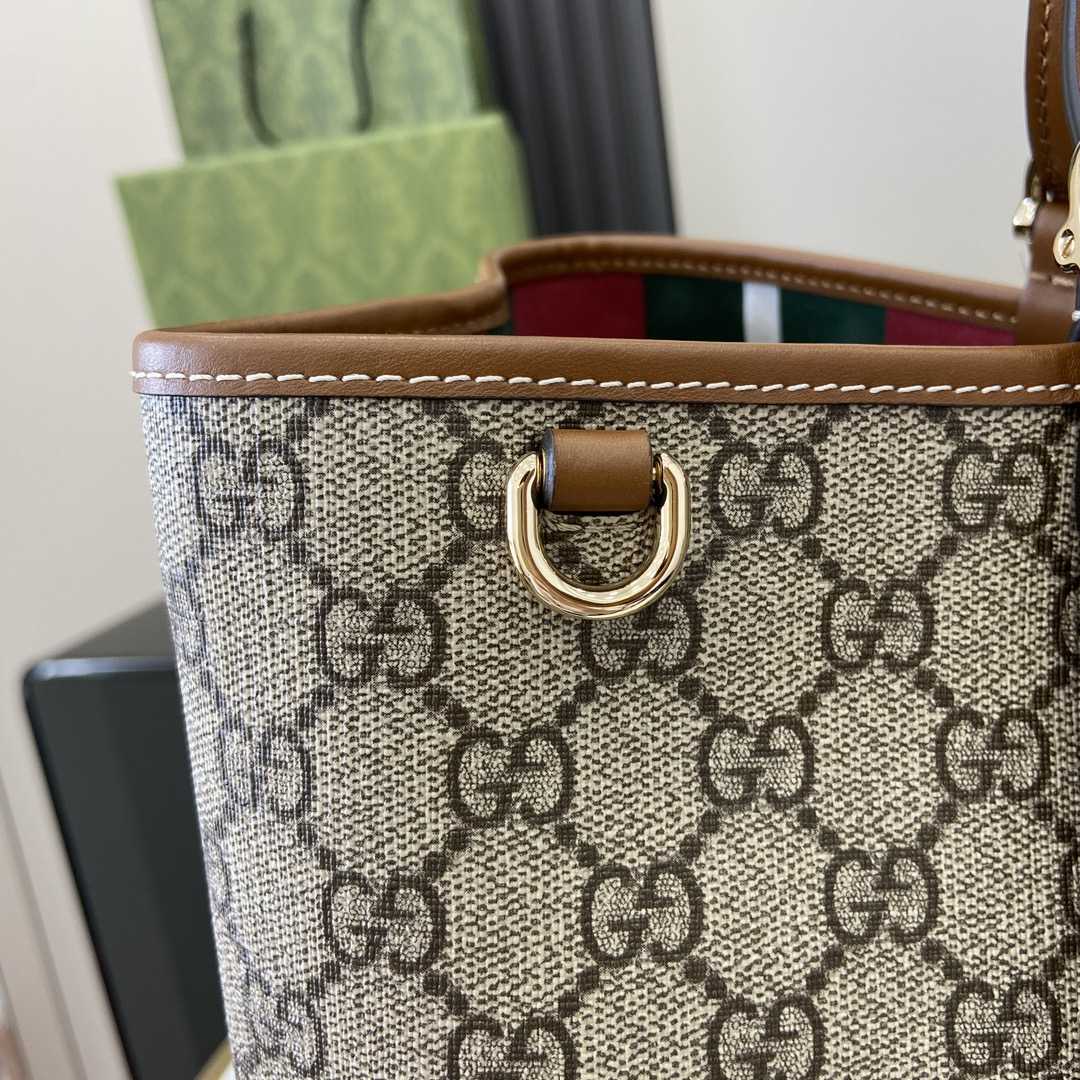 Gucci GG Emblem Medium Tote Bag - DesignerGu