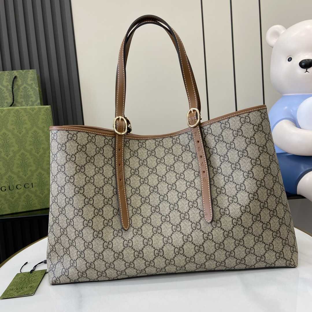 Gucci GG Emblem Medium Tote Bag - DesignerGu