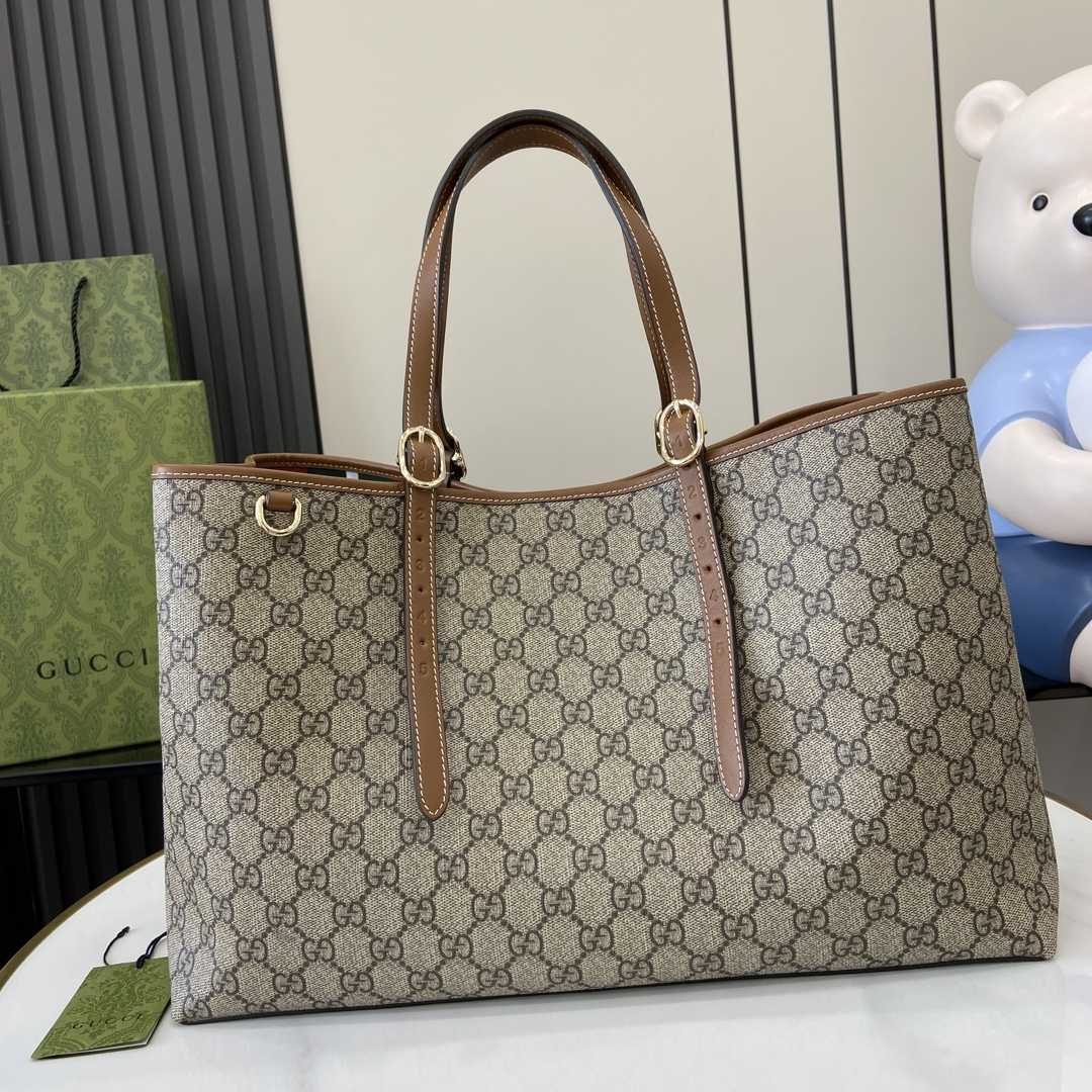 Gucci GG Emblem Medium Tote Bag - DesignerGu