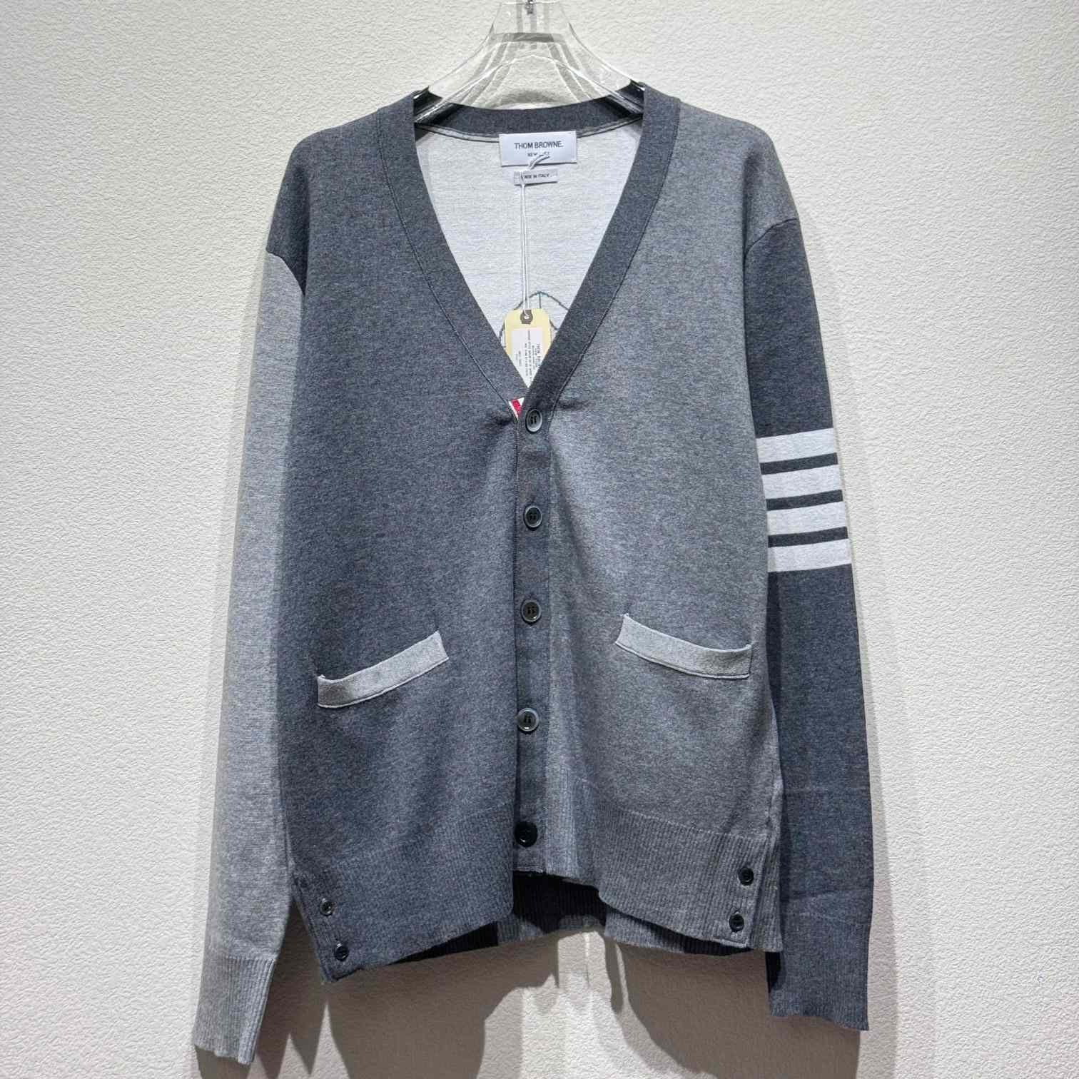 Thom Browne 4-Bar Oversize Wool Cardigan - DesignerGu