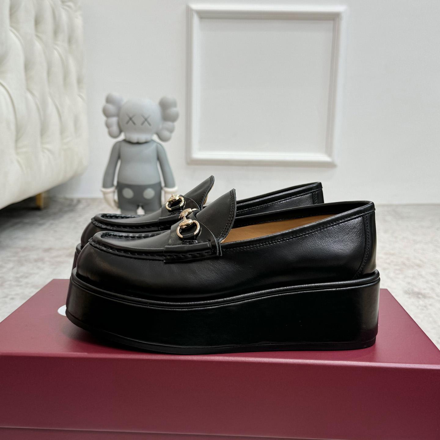 Gucci Women's Horsebit Wedge Loafer - DesignerGu