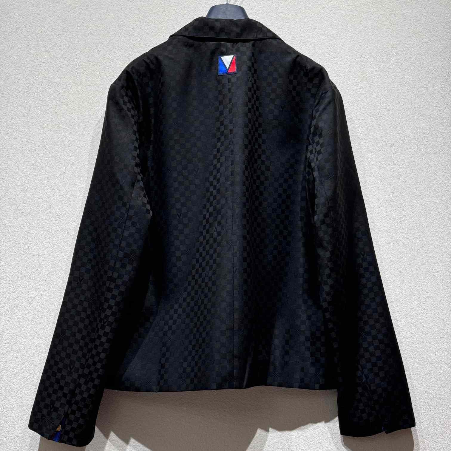 Louis Vuitton Damier Open Collar Wool Overshirt   1AFVND - DesignerGu