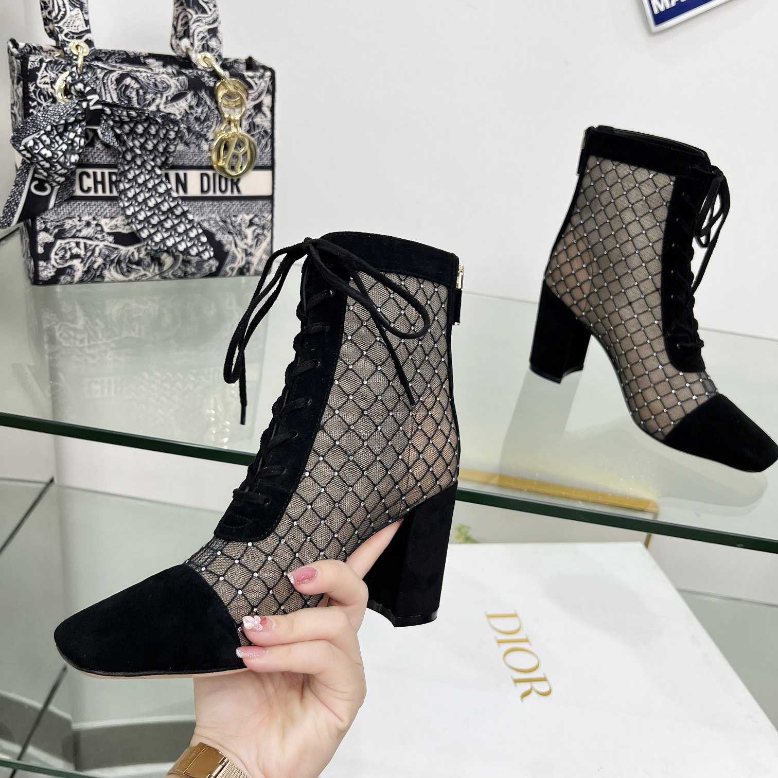 Dior Naughtily-D Heeled Ankle Boot - DesignerGu