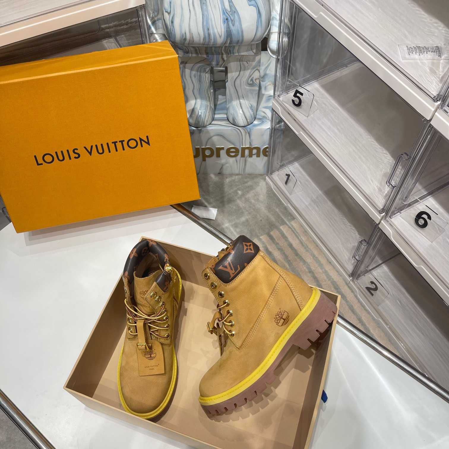 Louis Vuitton x 6 Inch Ankle Boot 'Wheat' - DesignerGu