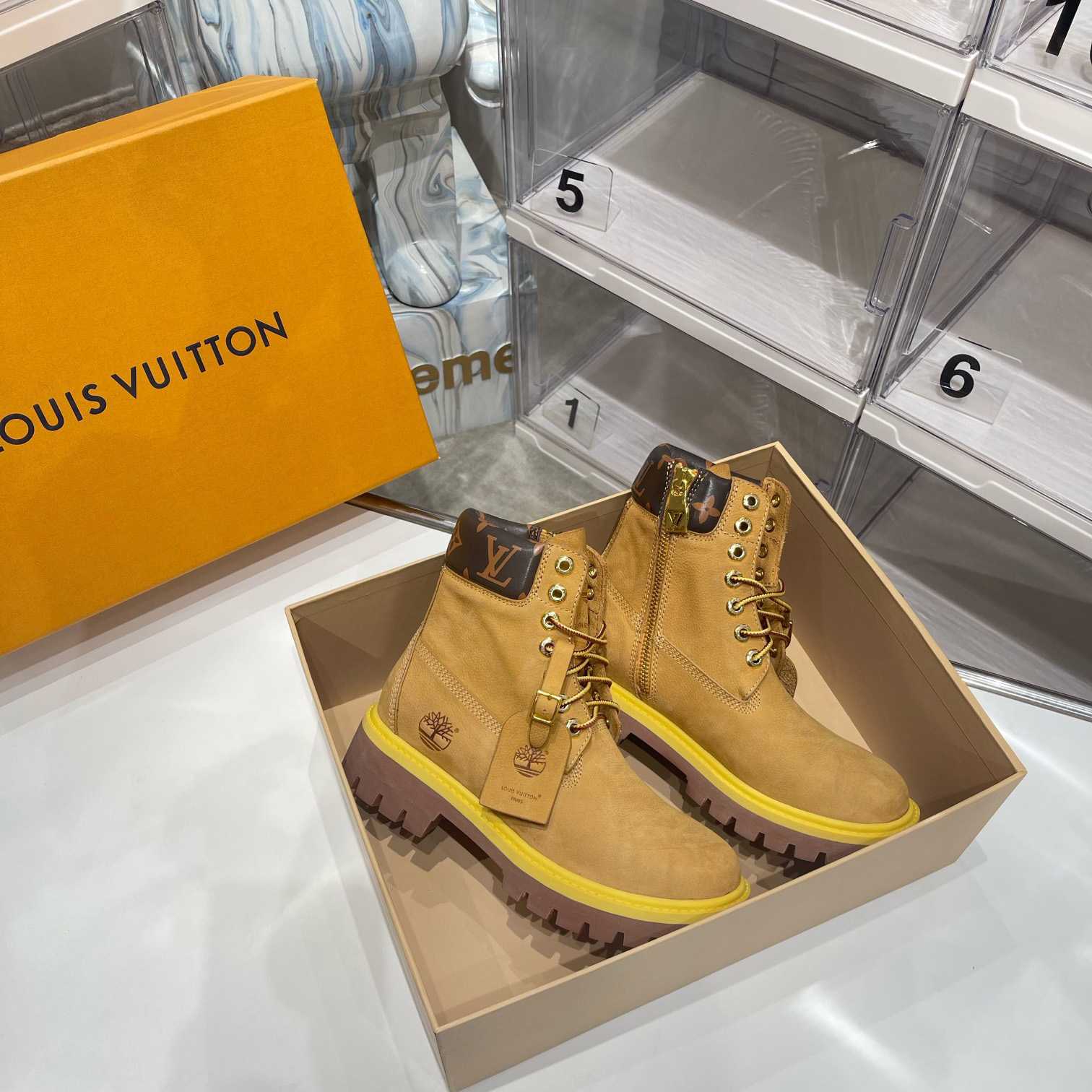 Louis Vuitton x 6 Inch Ankle Boot 'Wheat' - DesignerGu