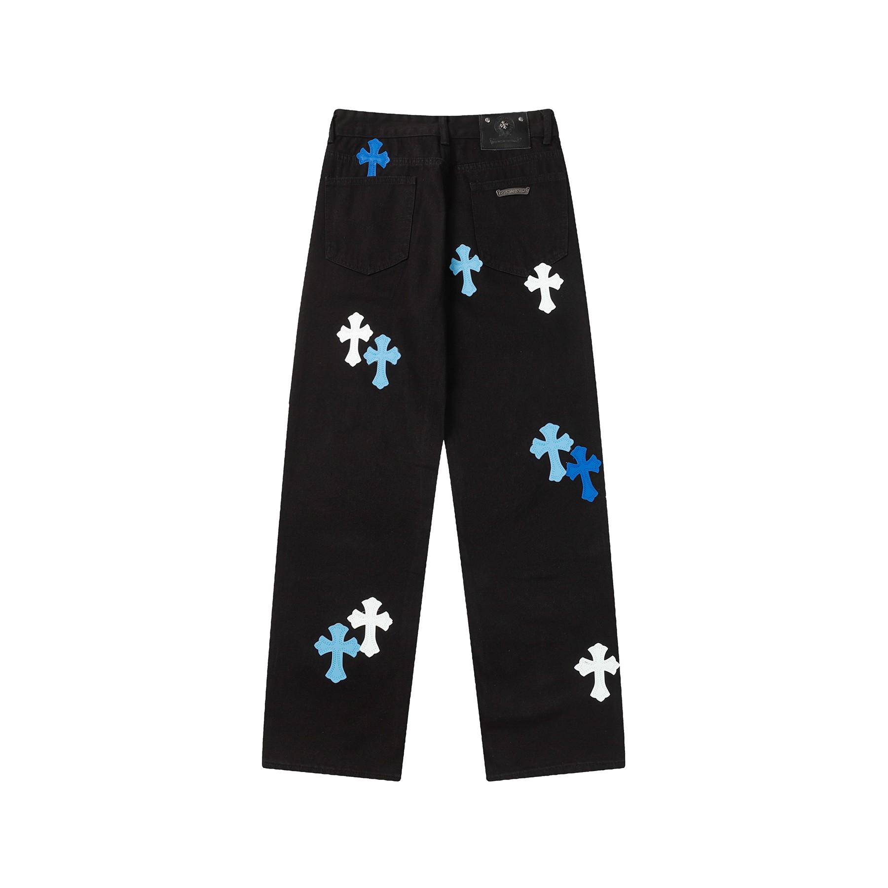 Chrome Heart Cross Patch Jeans - DesignerGu