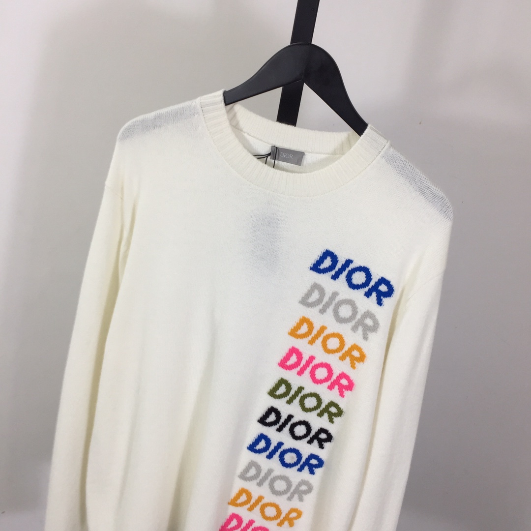 Dior Wool and Cashmere Intarsia Sweater - DesignerGu