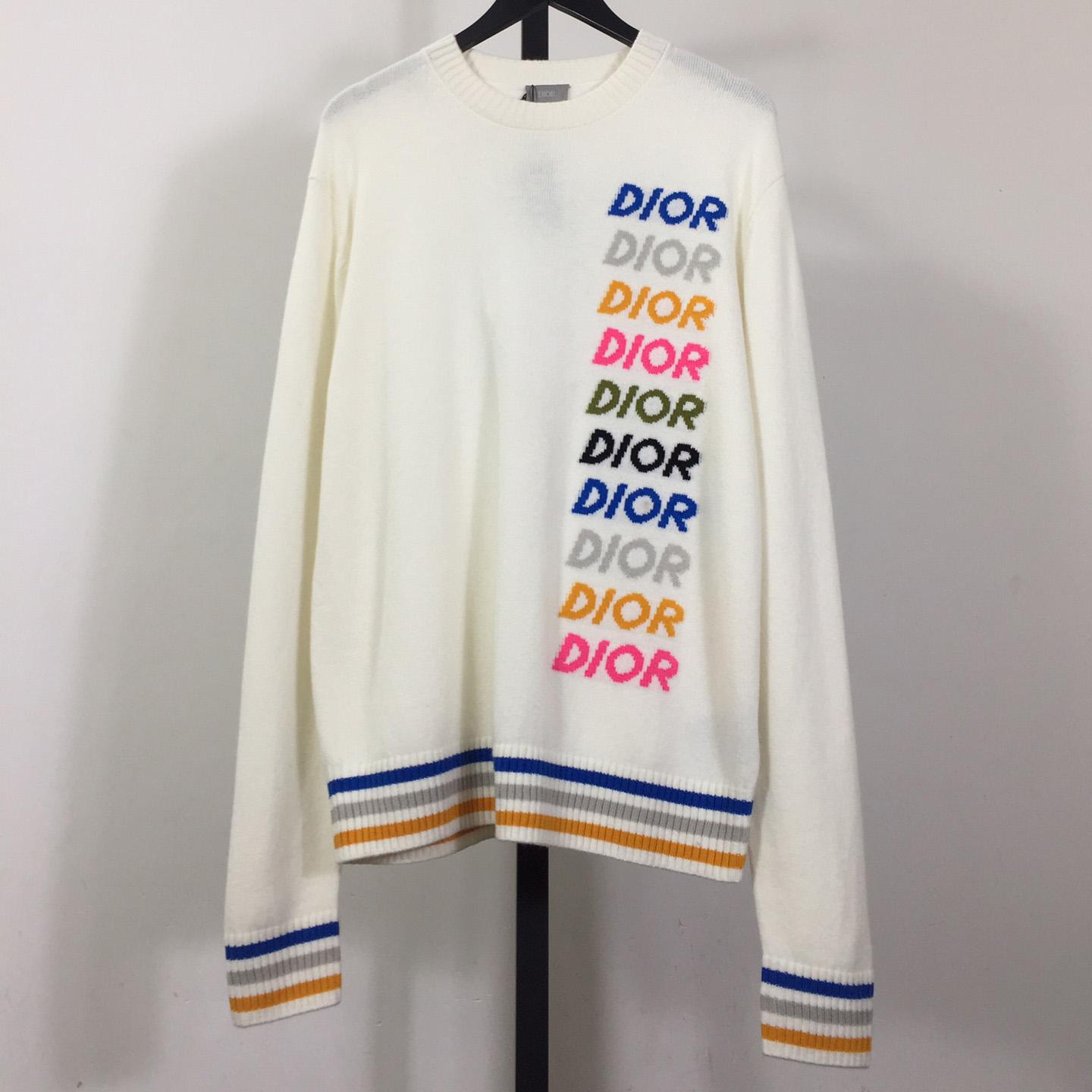 Dior Wool and Cashmere Intarsia Sweater - DesignerGu