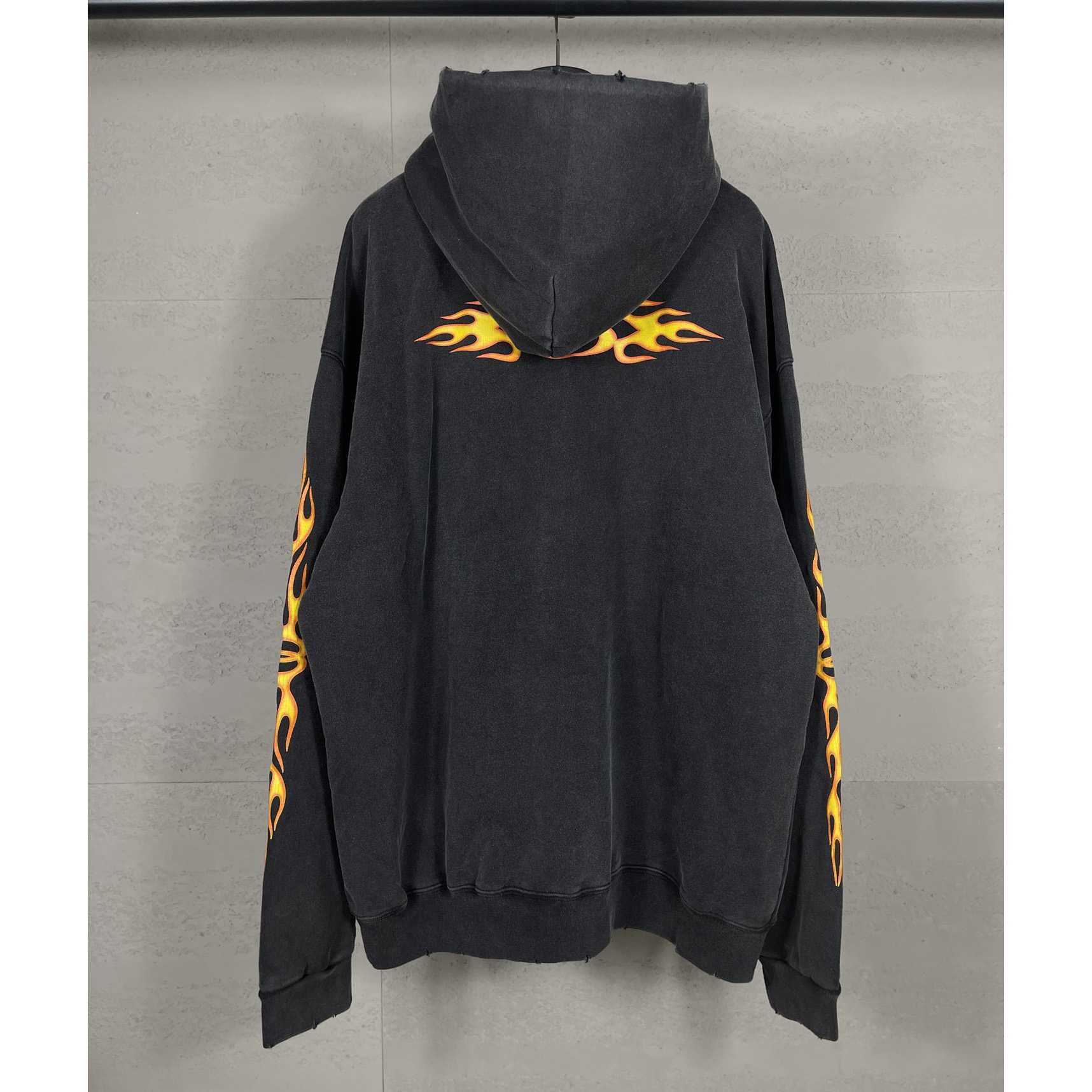 Balenciaga Oversized Flame Hoody - DesignerGu