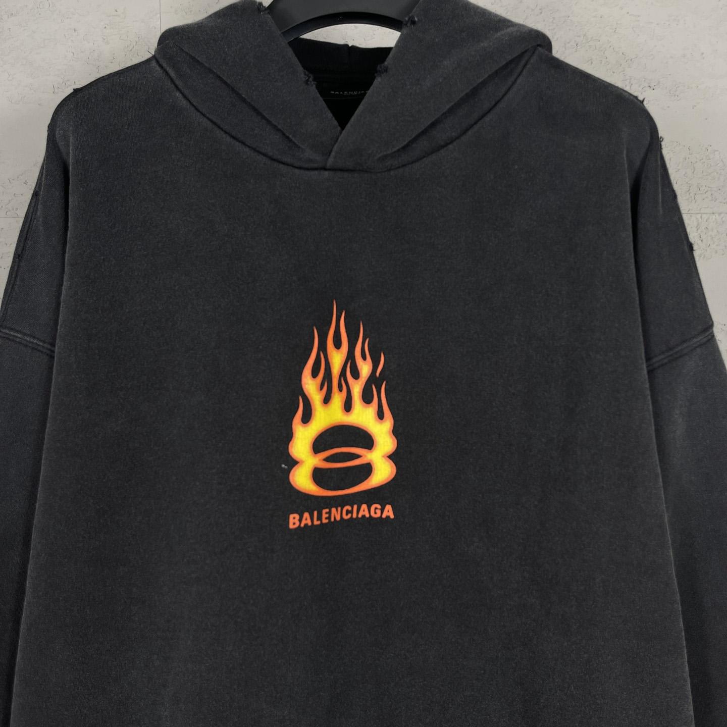 Balenciaga Oversized Flame Hoody - DesignerGu