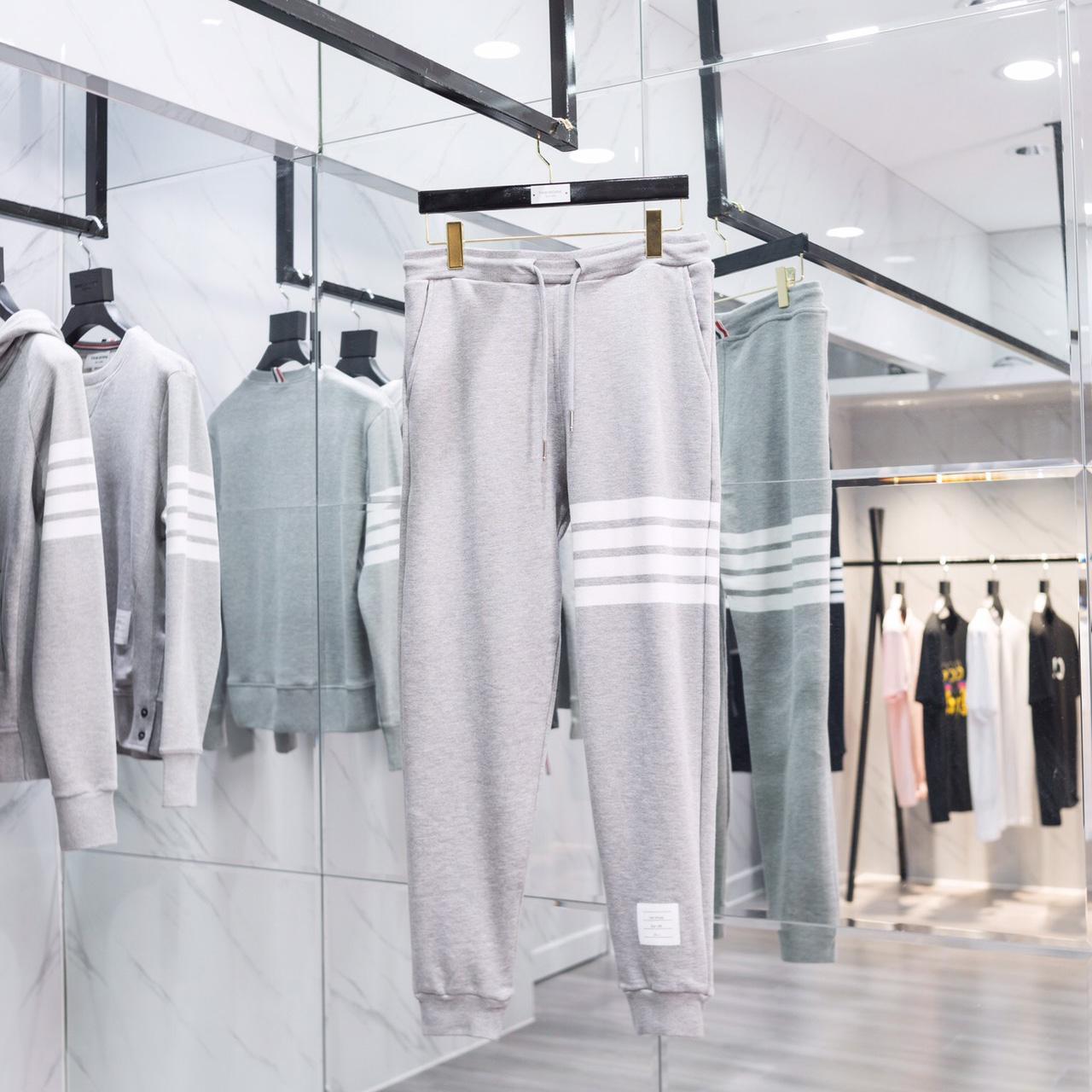 Thom Browne 4-Bar Cotton Track Pants - DesignerGu