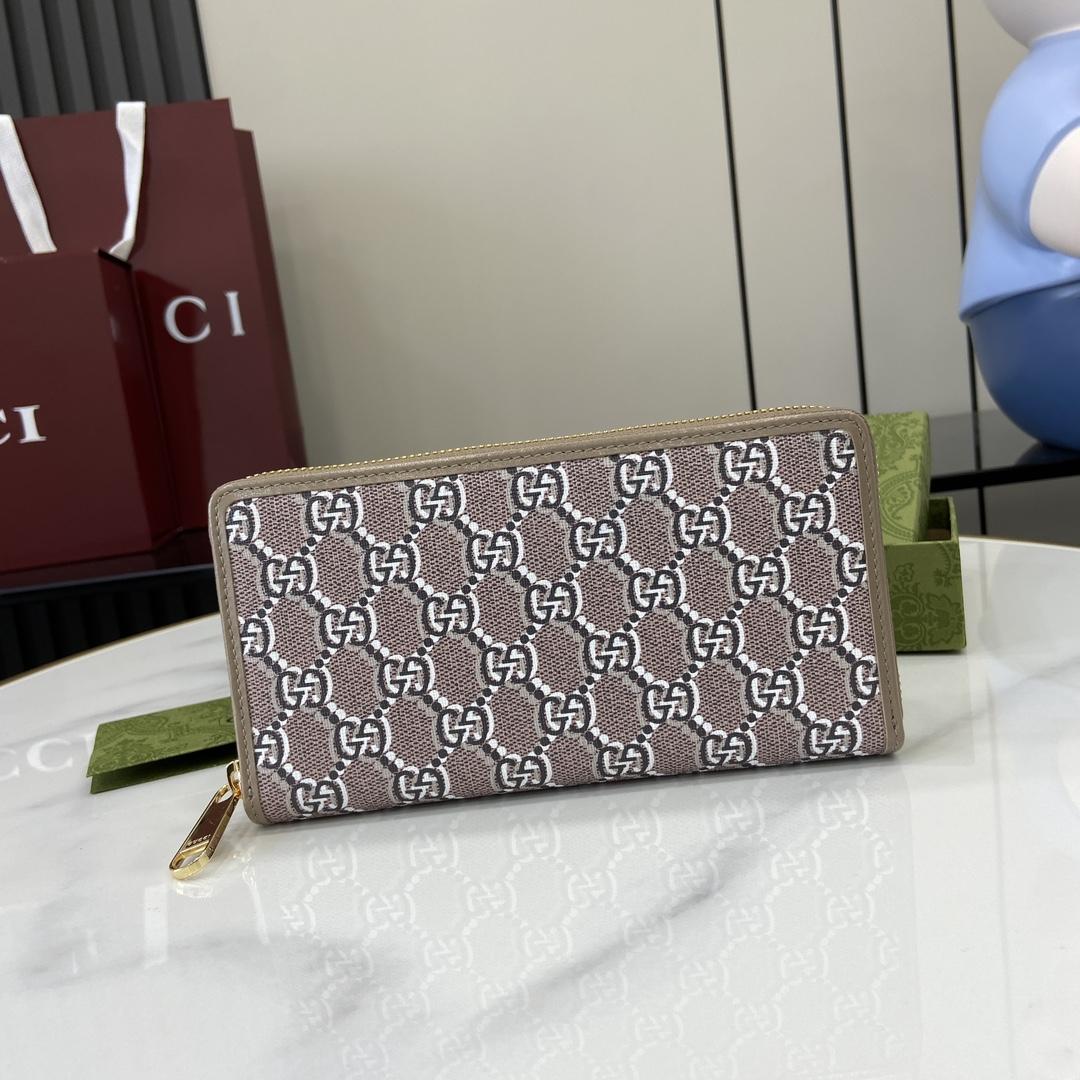 Gucci Zip-around Wallet With GG Shadow - DesignerGu