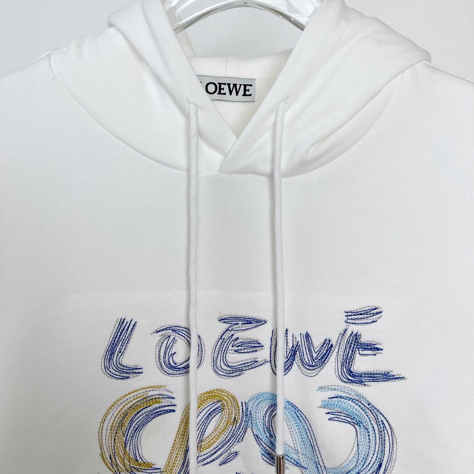 Loewe Hooded Sweatshirt In Cotton - DesignerGu