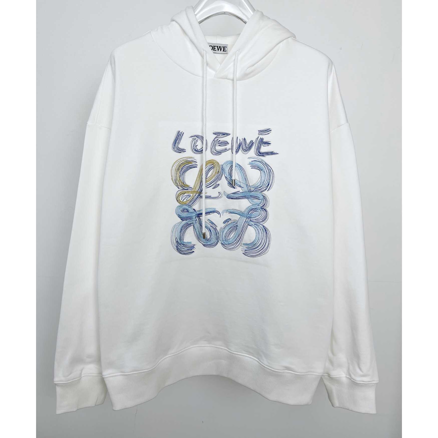 Loewe Hooded Sweatshirt In Cotton - DesignerGu