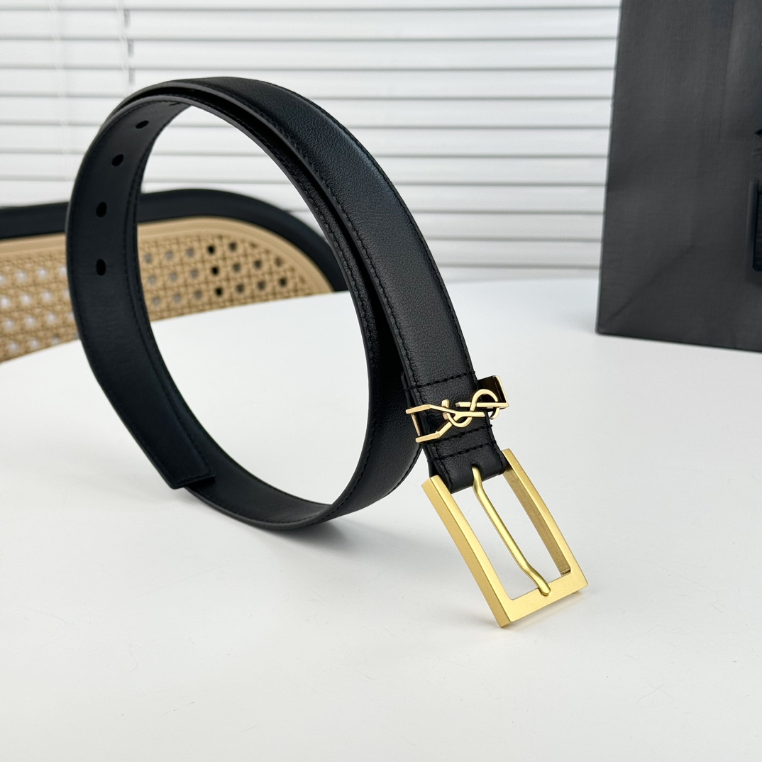 Saint Laurent Leather Belt   - DesignerGu