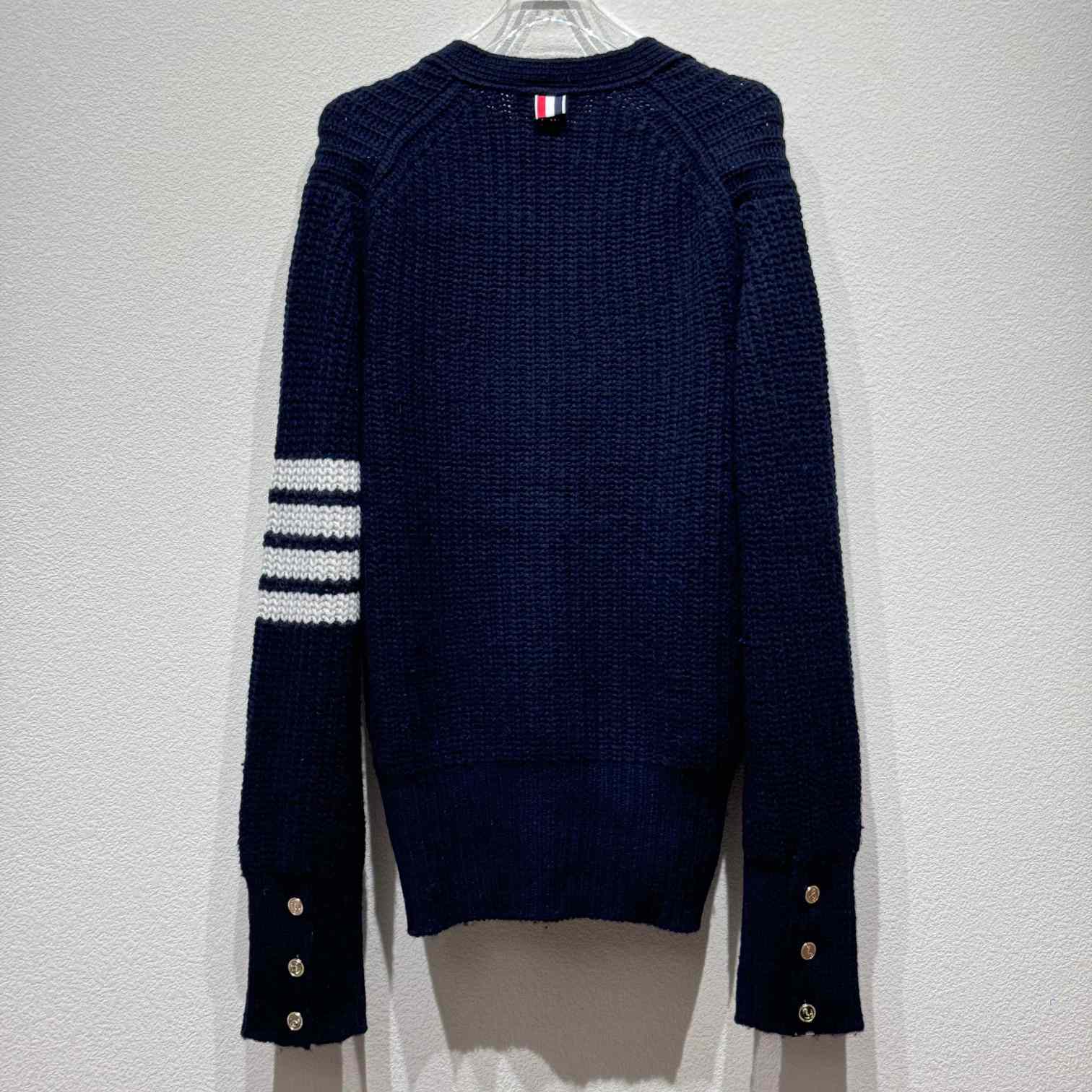 Thom Browne 4-Bar Oversize Wool Cardigan - DesignerGu