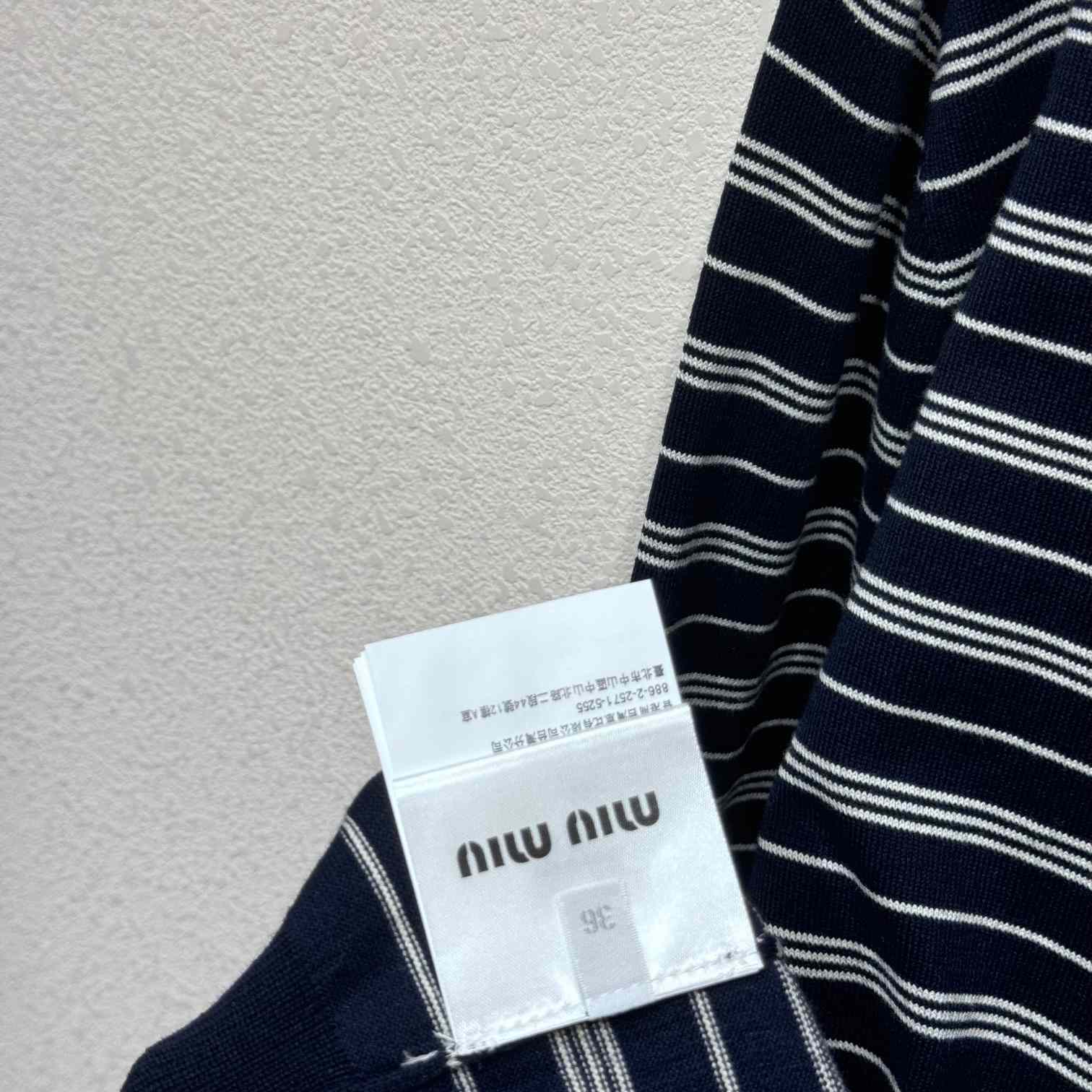 Miu Miu Logo-print Striped Polo Shirt - DesignerGu