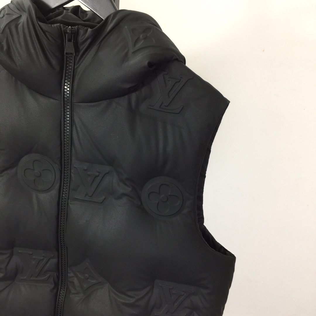 Louis Vuitton Monogram Boyhood Puffer Leather Gilet    - DesignerGu