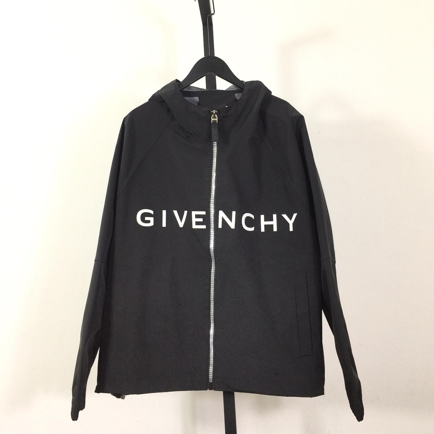 Givenchy Logo Hooded Jacket in Black - DesignerGu