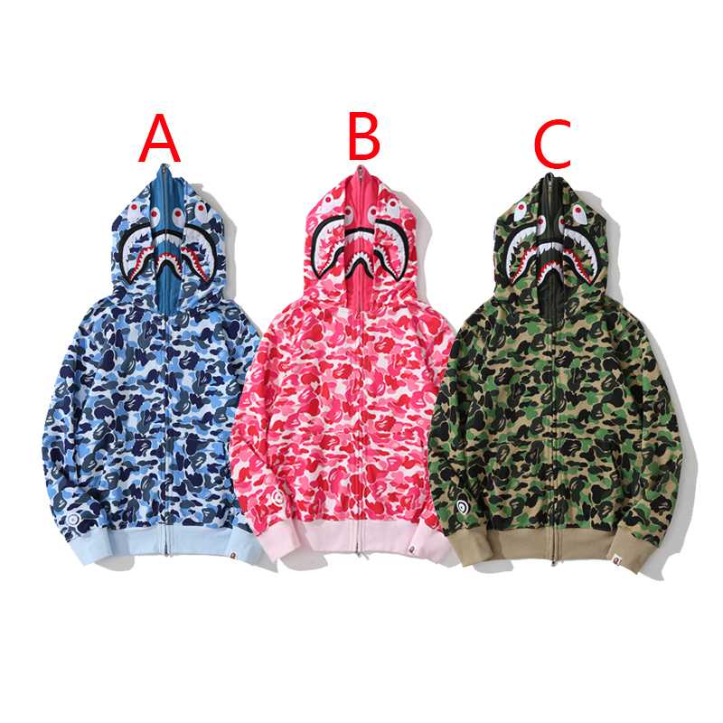 Bape Big ABC Camo Shark Full Zip Hoodie - DesignerGu