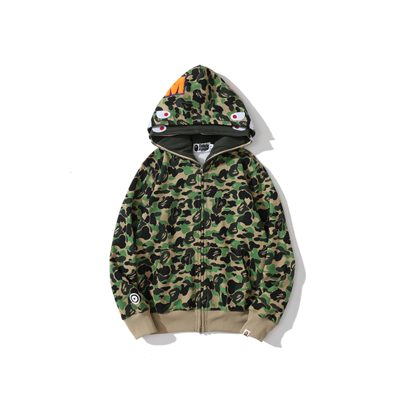 Bape Big ABC Camo Shark Full Zip Hoodie - DesignerGu