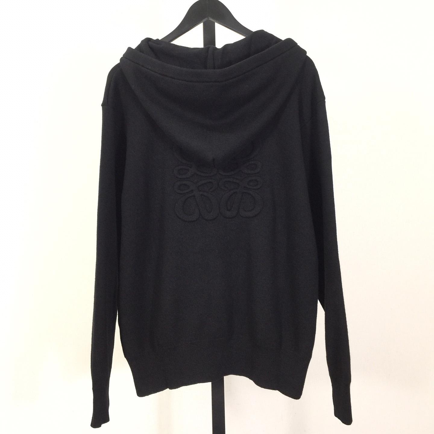 Loewe Anagram Zip-up Hoodie In Wool - DesignerGu