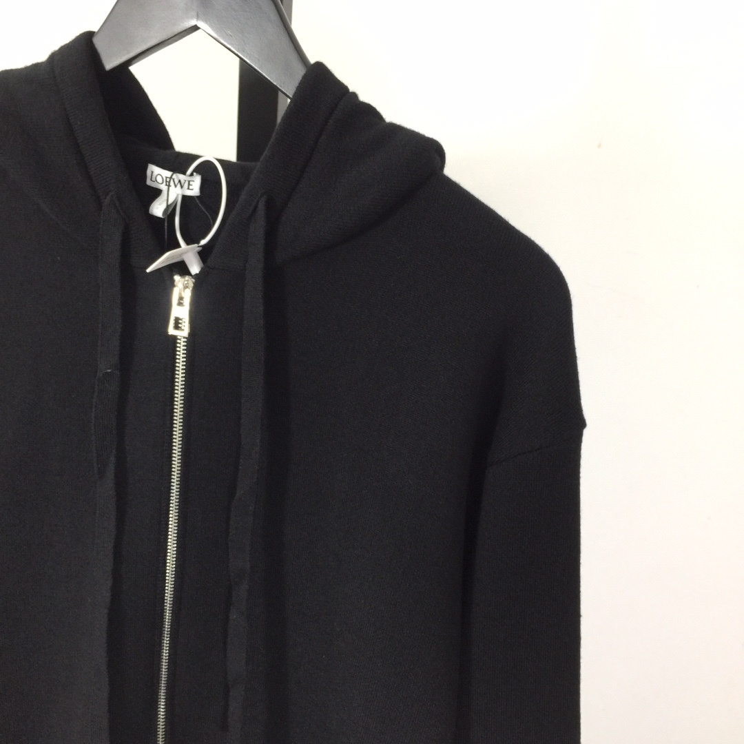 Loewe Anagram Zip-up Hoodie In Wool - DesignerGu