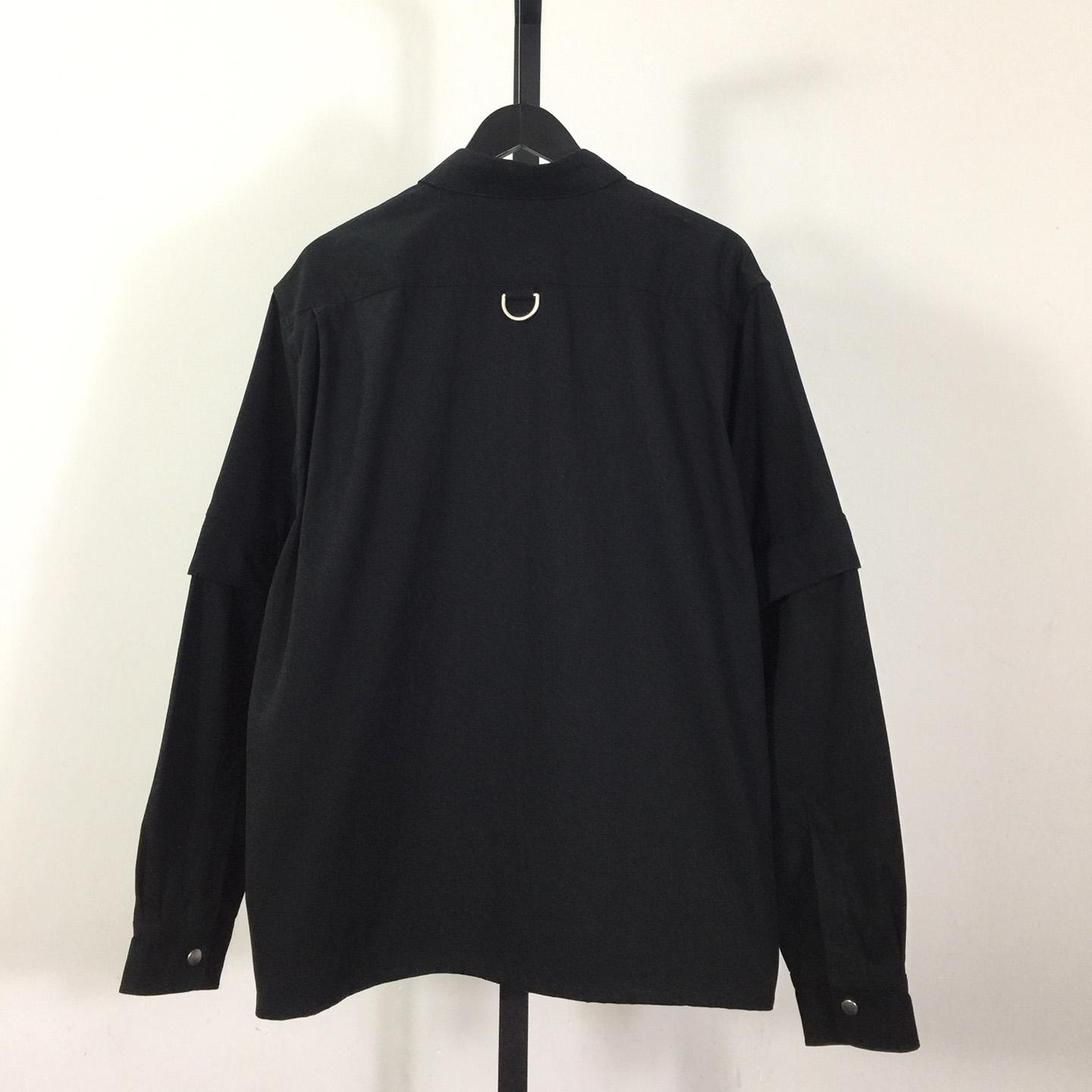 Givenchy Men's Black D-ring Zipped Shirt - DesignerGu