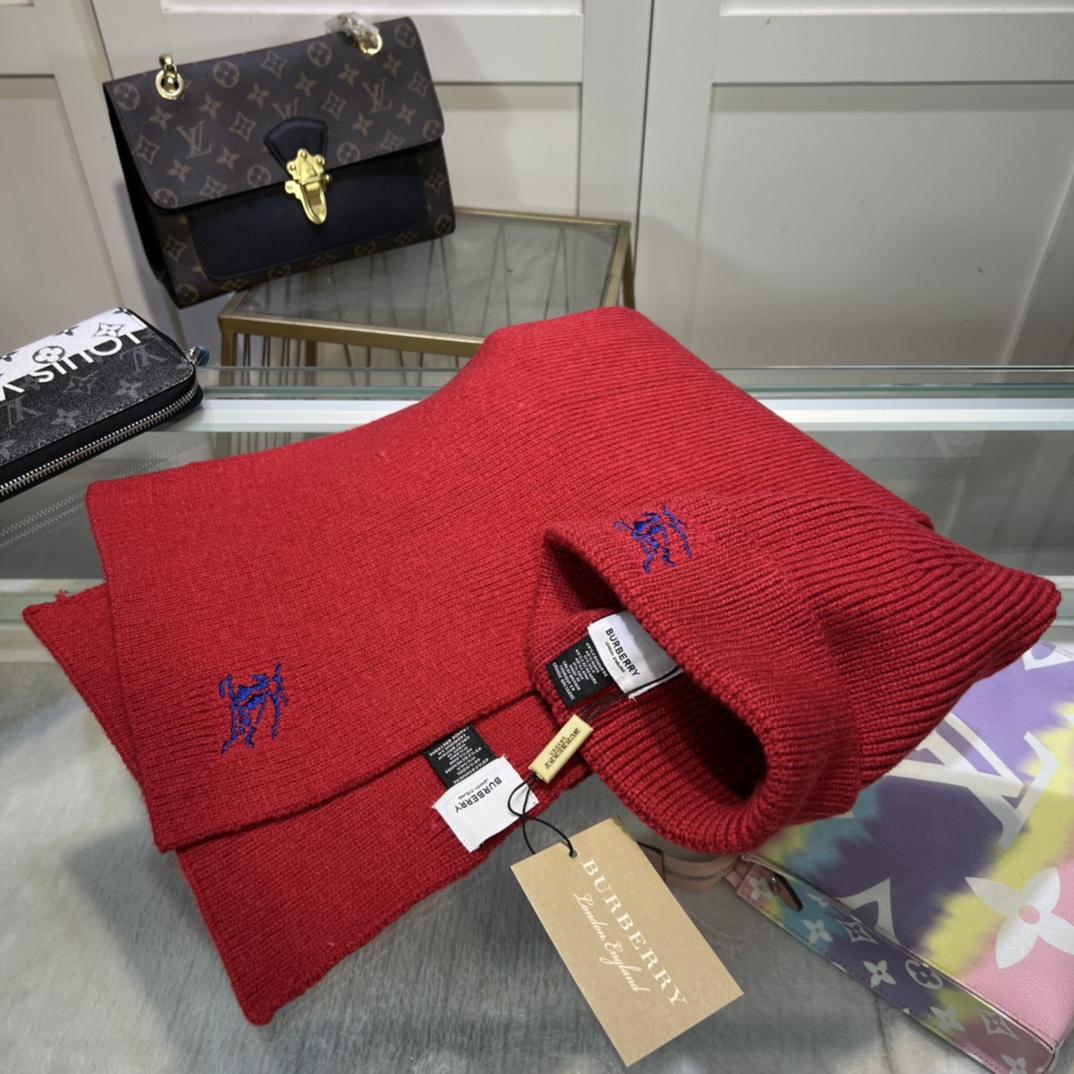 Burberry KD-embroidered Ribbed-knit Scarf & Beanie - DesignerGu