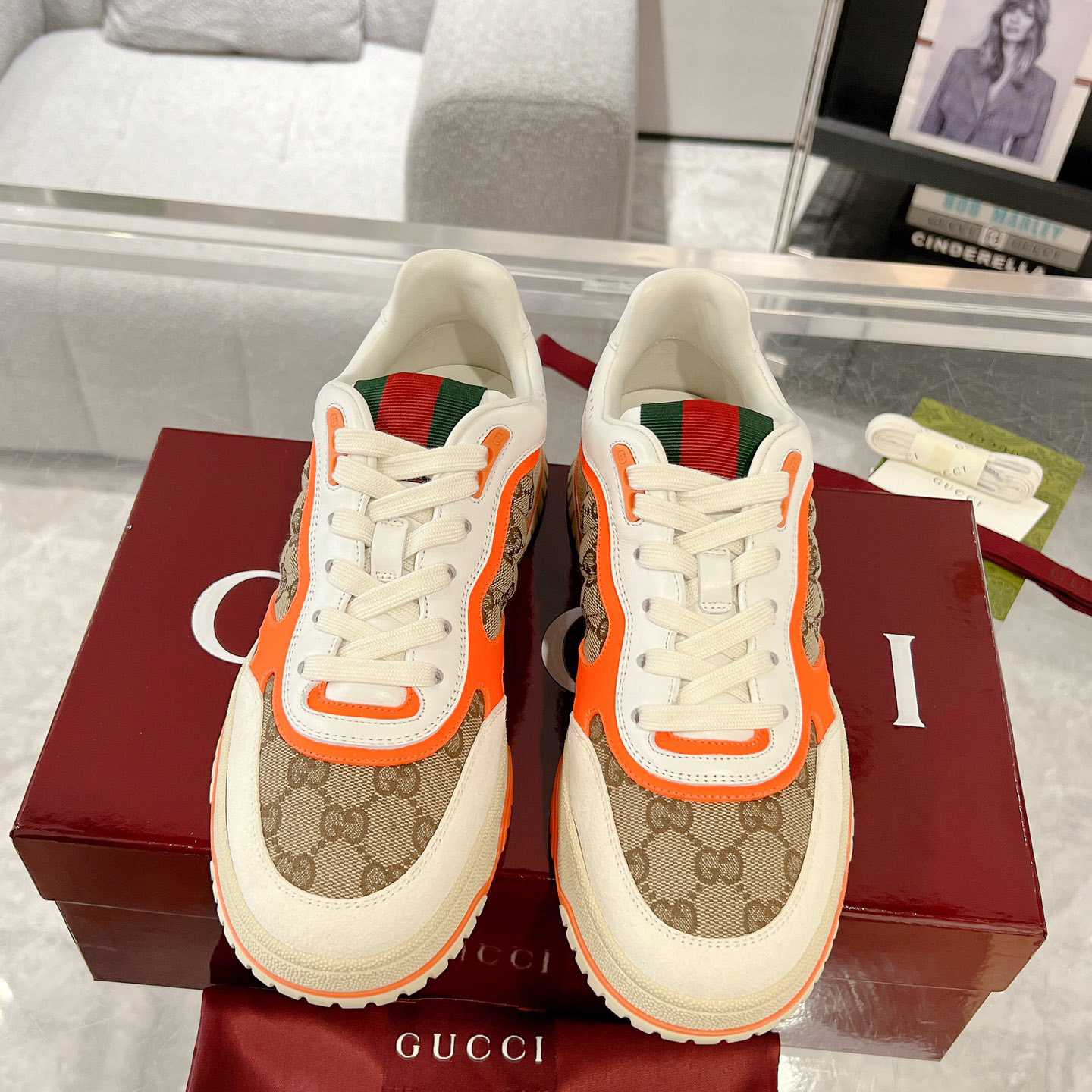 Gucci Re-Web Sneakers - DesignerGu