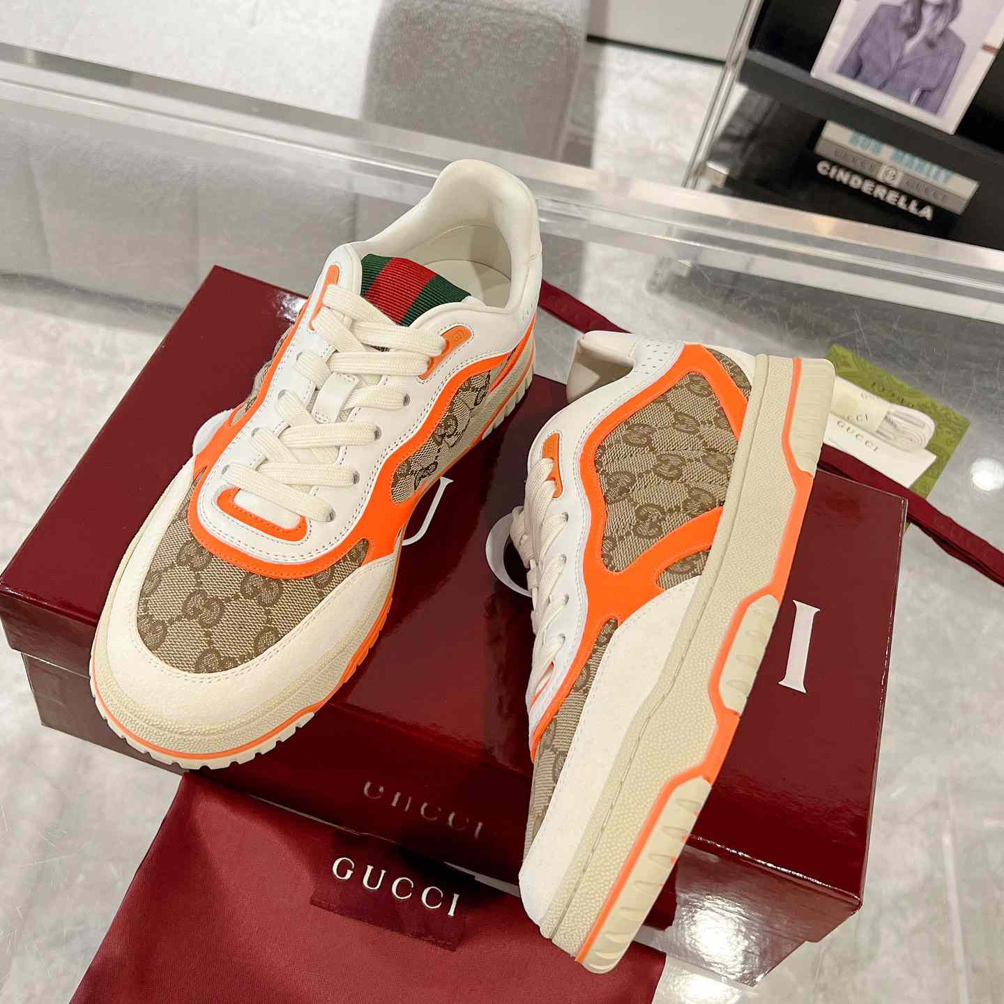 Gucci Re-Web Sneakers - DesignerGu