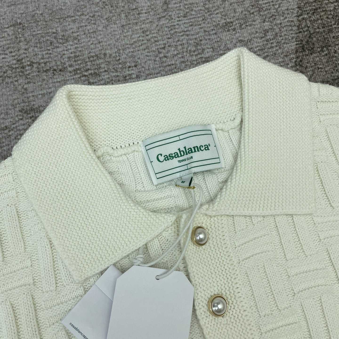 Casablanca Column Stitch Wool Knit Polo  D0064 - DesignerGu