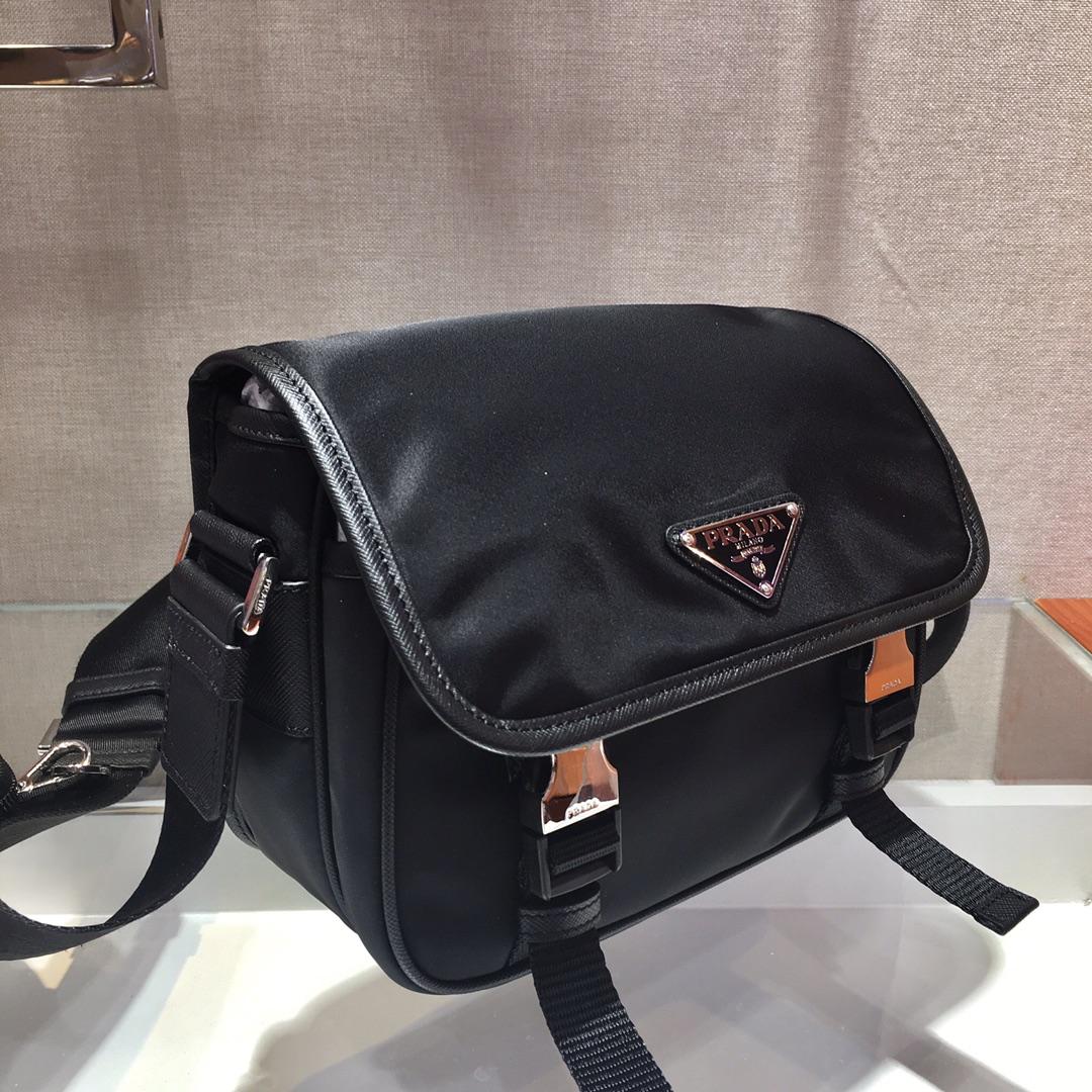 Prada Re-Nylon and Saffiano Leather Shoulder Bag - DesignerGu