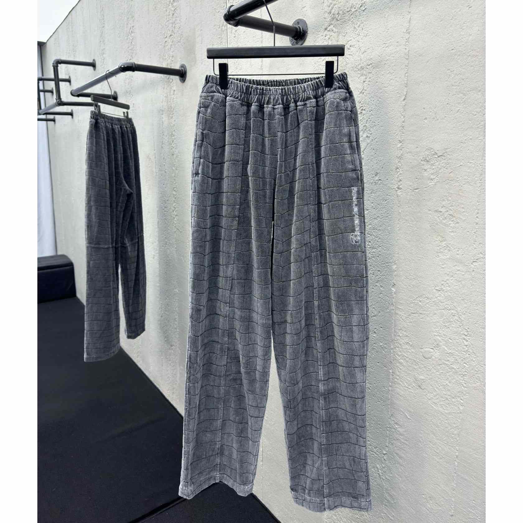 Alexander Wang Crocodile Jacquard Velour Track Pants - DesignerGu