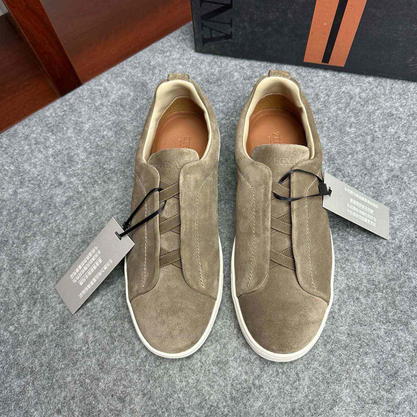 Zegna Suede Triple Stitch™ Sneakers - DesignerGu