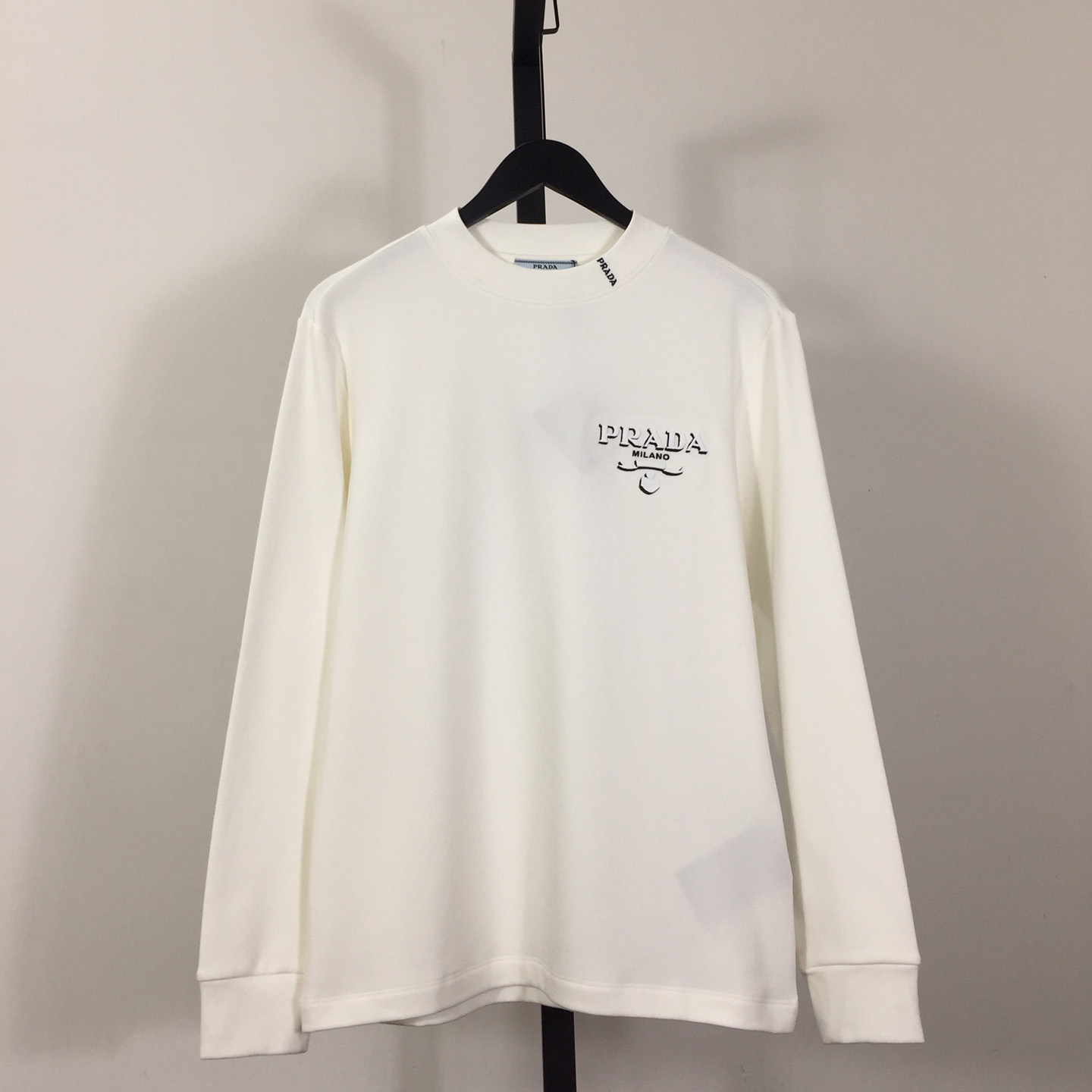 Prada Long-sleeved Cotton T-shirt - DesignerGu