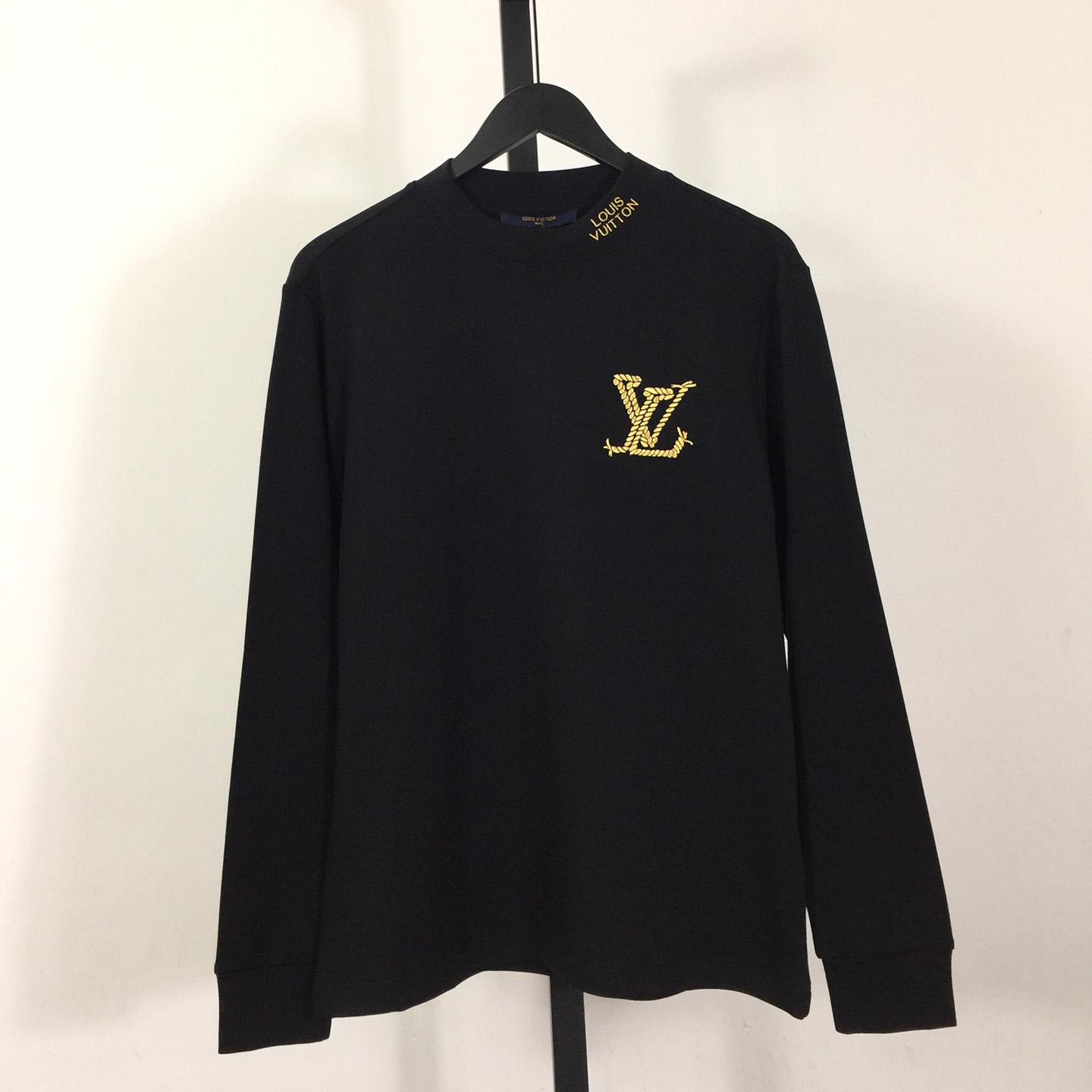 Louis Vuitton Logo Long Sleeve Tee - DesignerGu