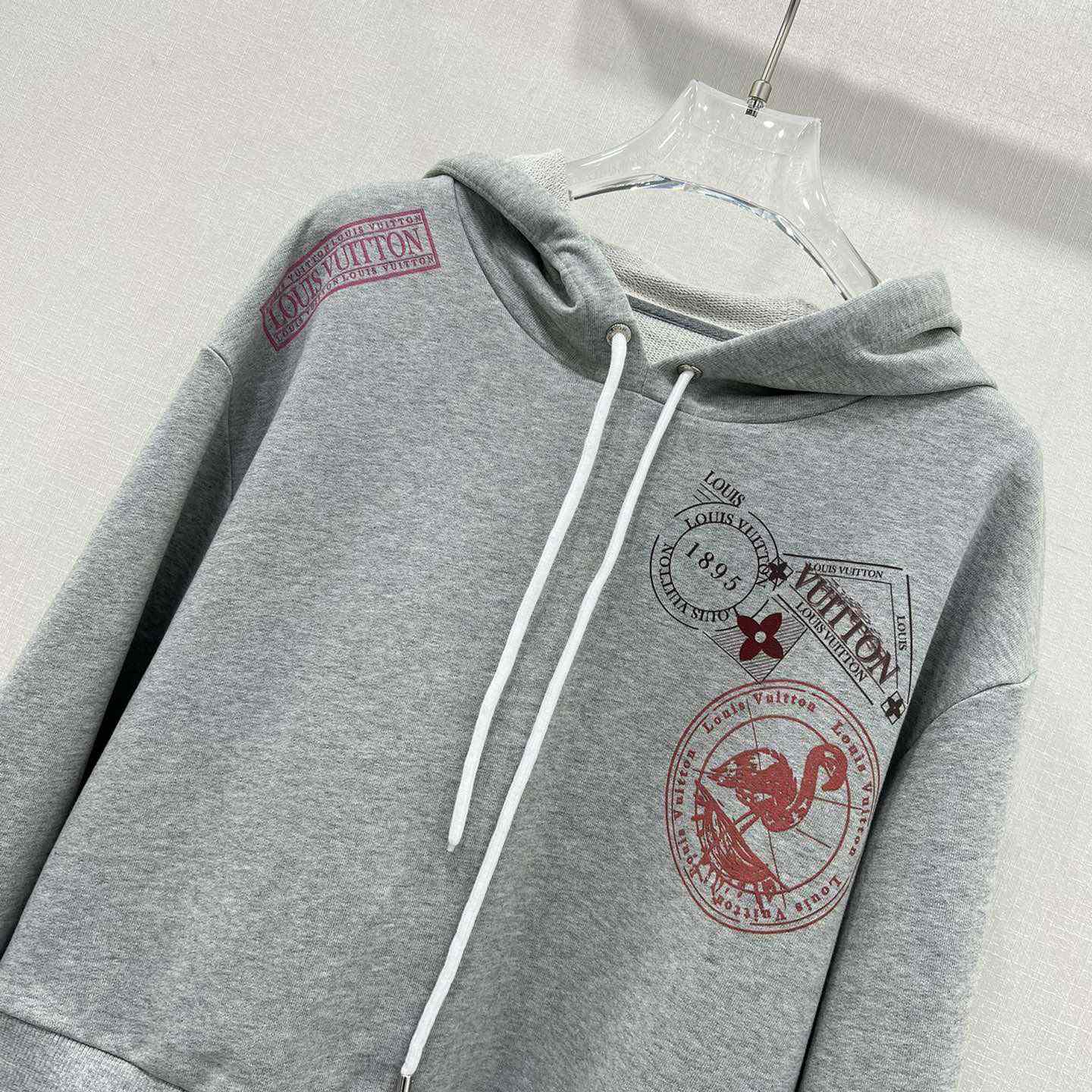 Louis Vuitton Travel Stamp Cropped Hoodie    1AGDAG - DesignerGu