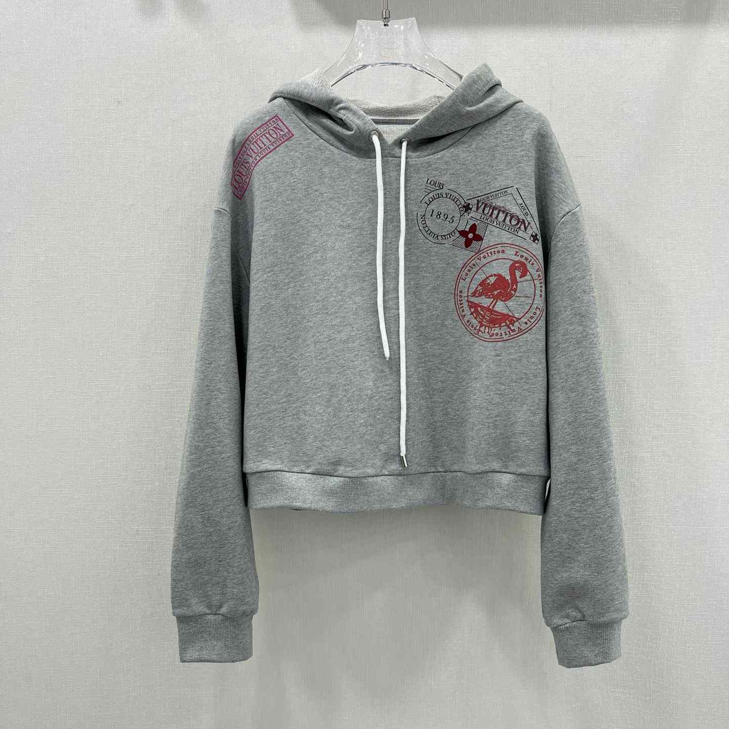 Louis Vuitton Travel Stamp Cropped Hoodie    1AGDAG - DesignerGu