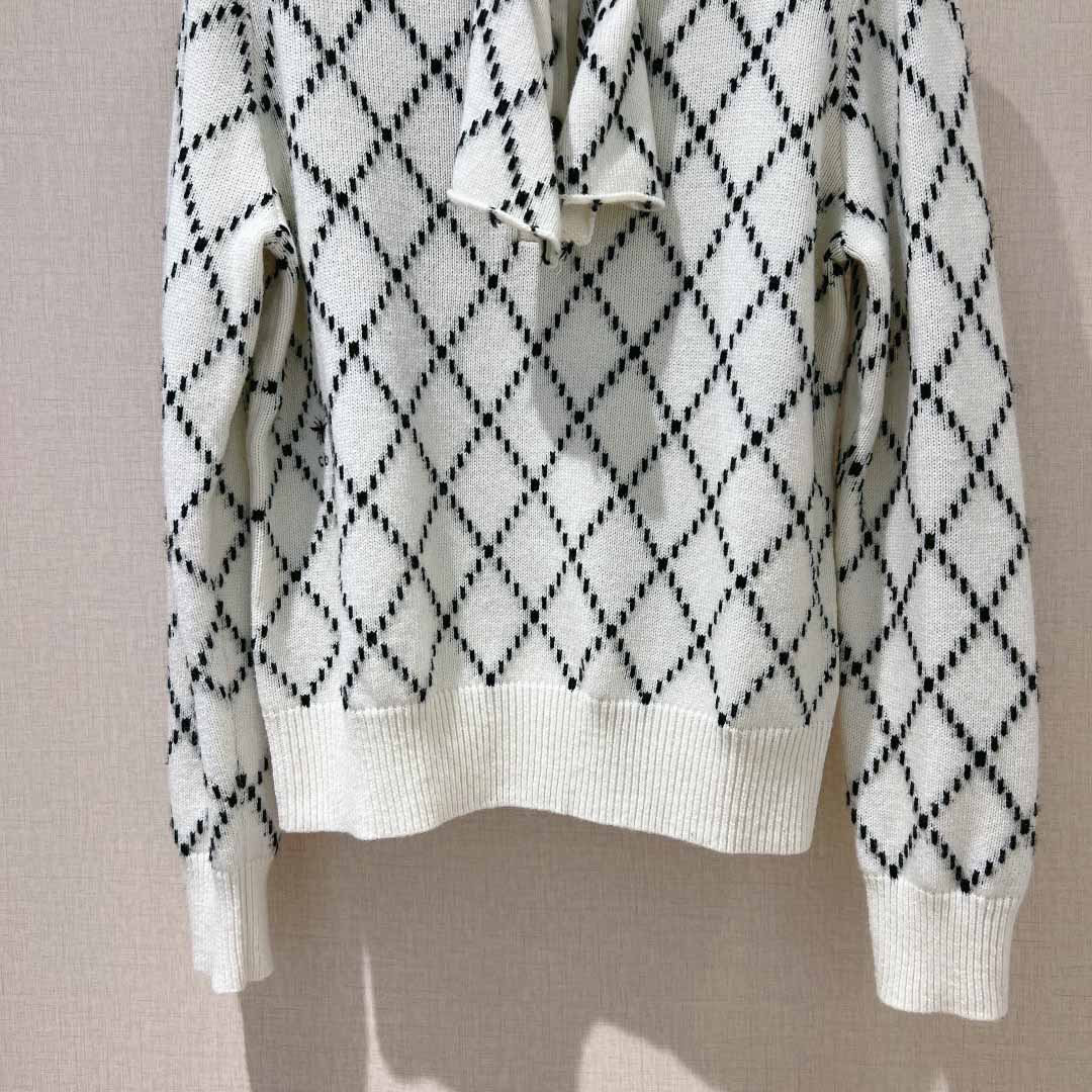 Dior Tied Collar Sweater   - DesignerGu