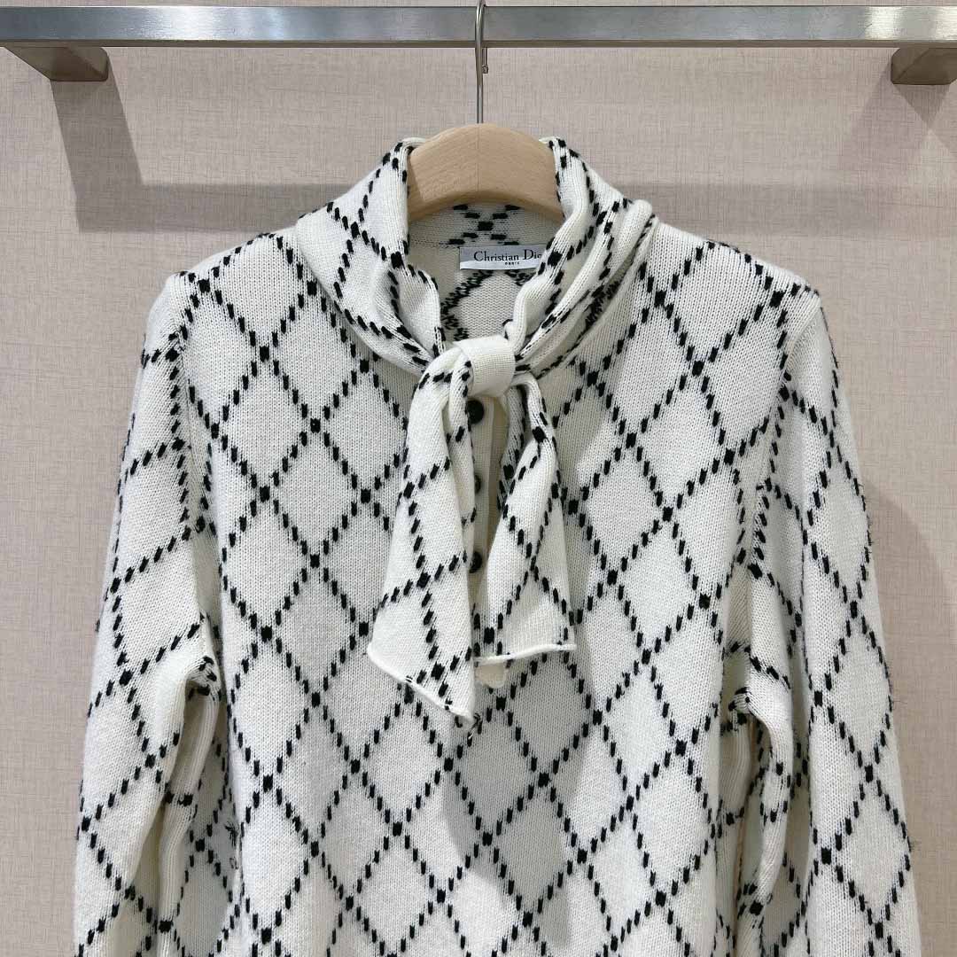 Dior Tied Collar Sweater   - DesignerGu