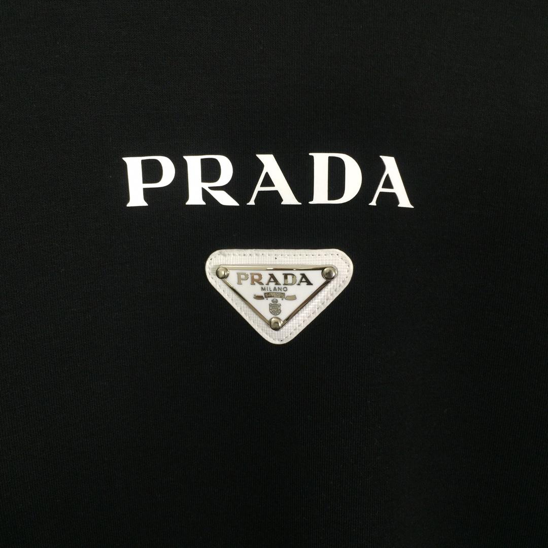 Prada Logo Cotton T-shirt - DesignerGu