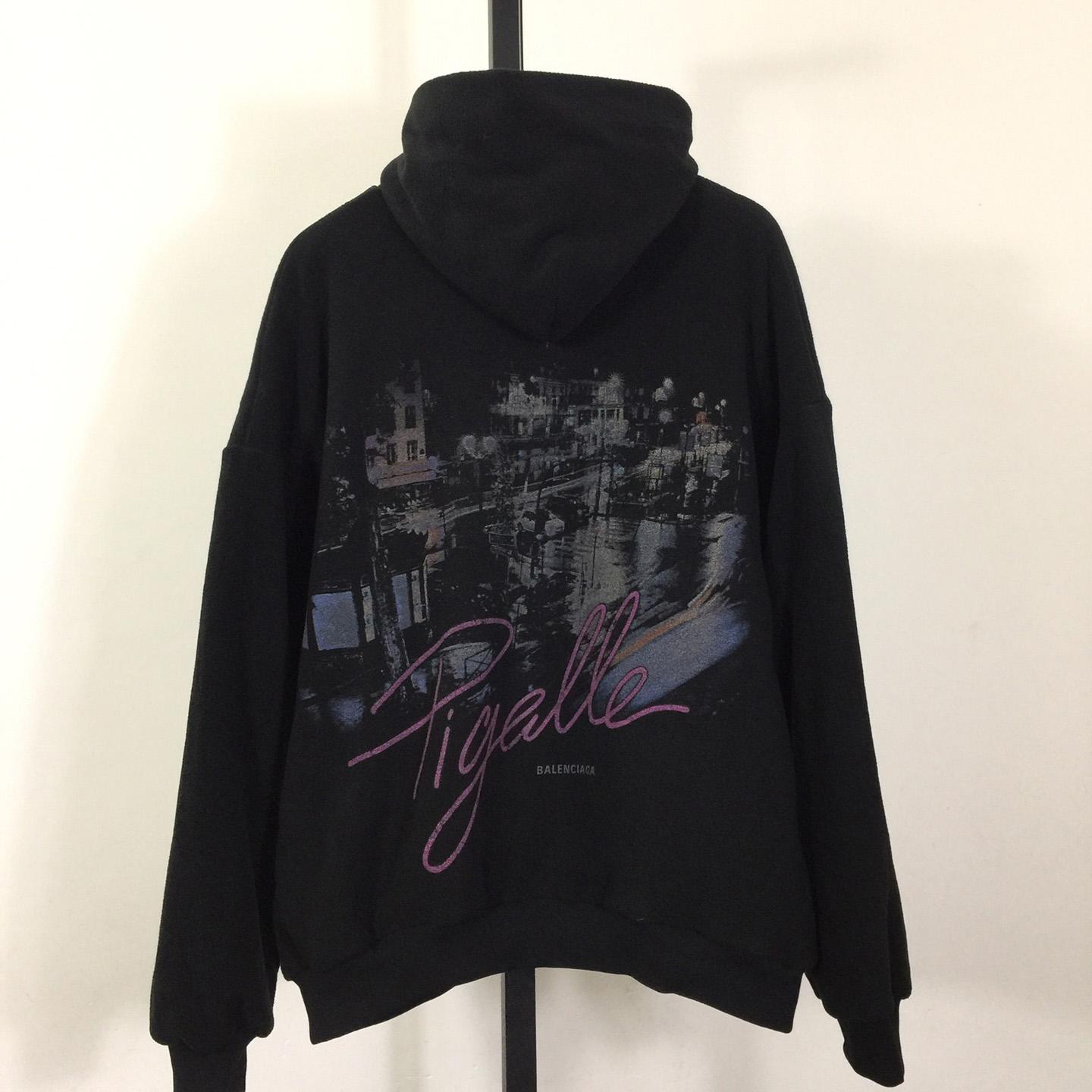 Balenciaga Pigalle Outerwear Zip-Up Hoodie In Black - DesignerGu