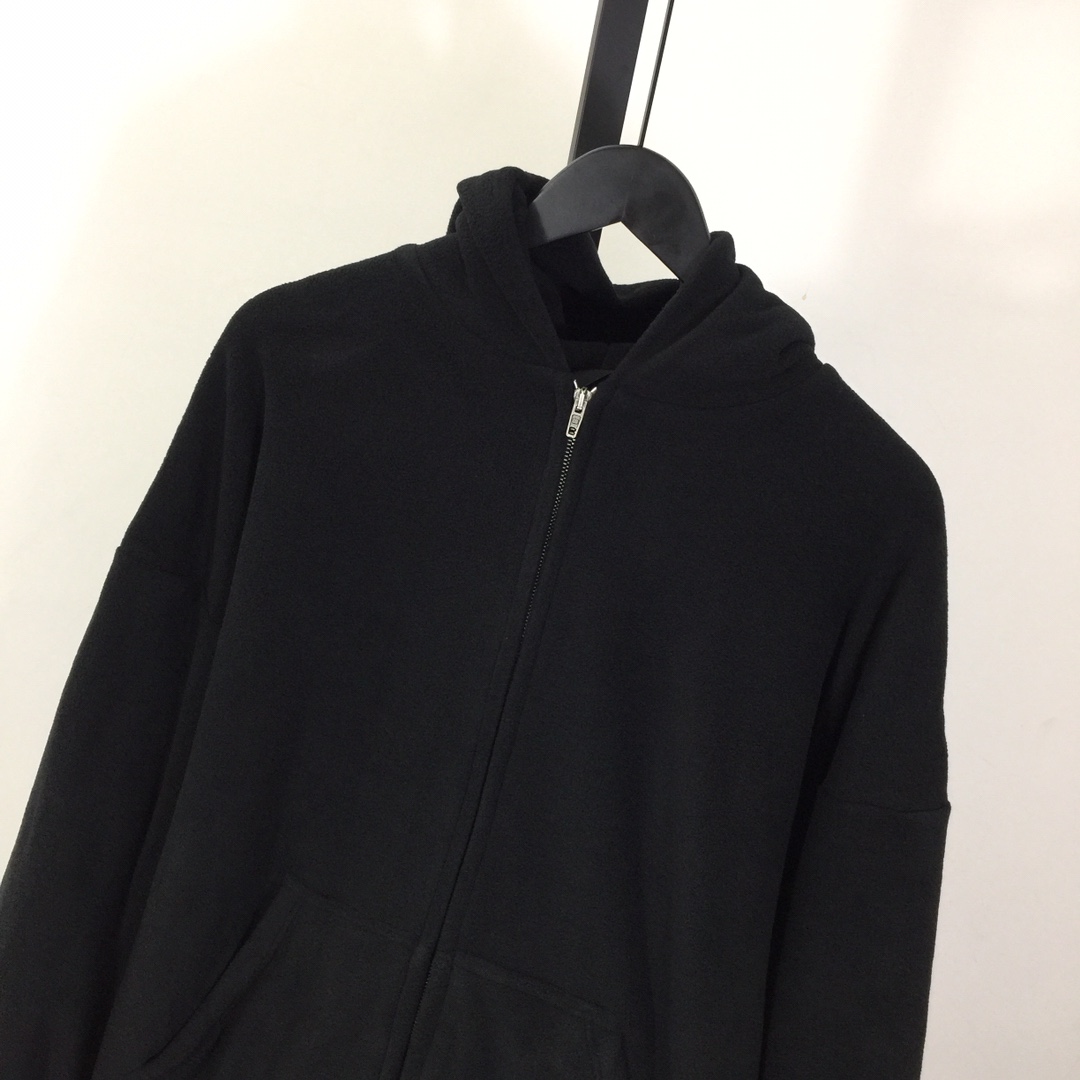 Balenciaga Pigalle Outerwear Zip-Up Hoodie In Black - DesignerGu