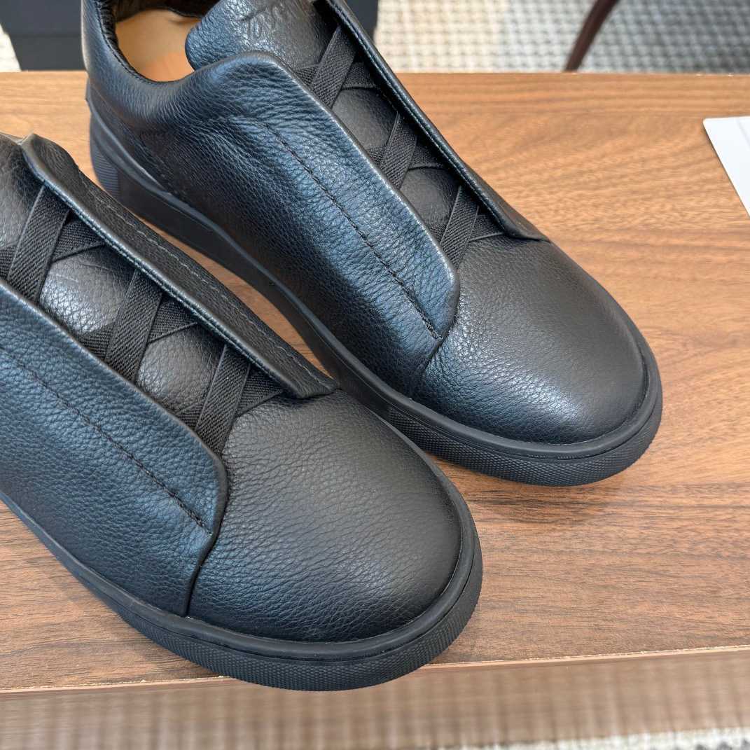 Zegna Leather Sneakers - DesignerGu