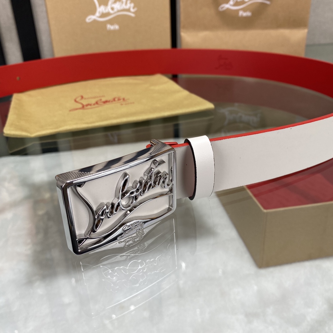 Christian Louboutin Logo Leather Belt  - DesignerGu