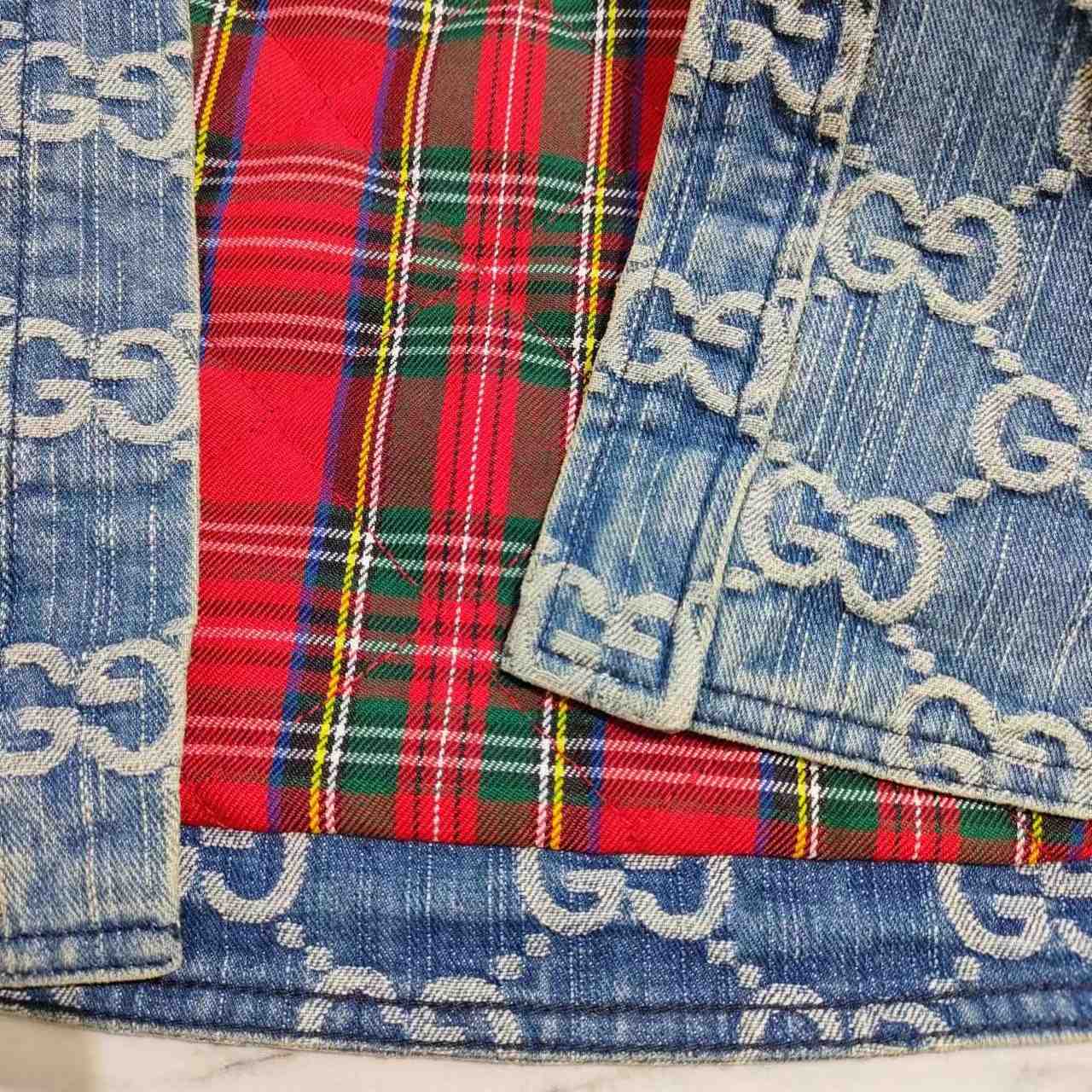 Gucci GG Jacquard Denim Shirt - DesignerGu