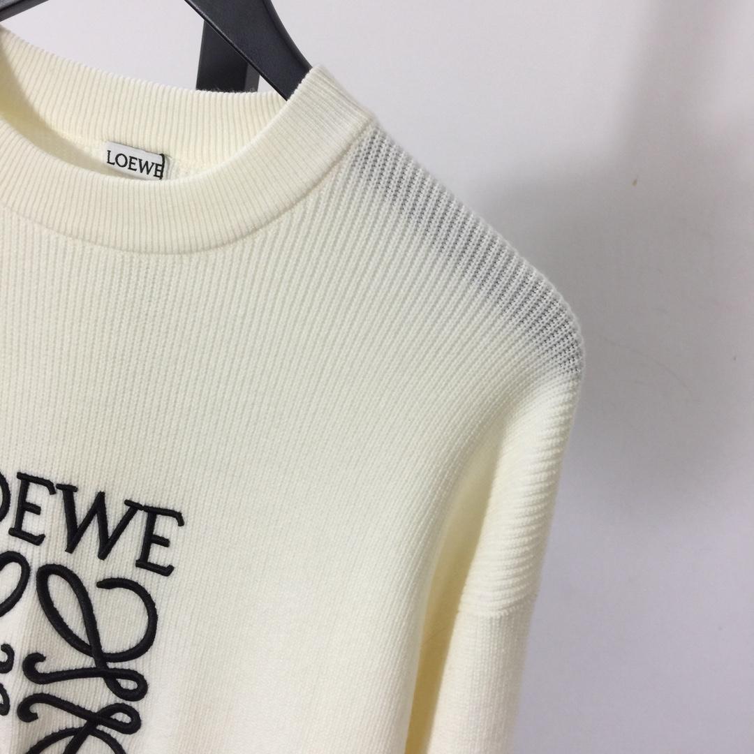 Loewe Logo-Embroidered Wool Sweater - DesignerGu